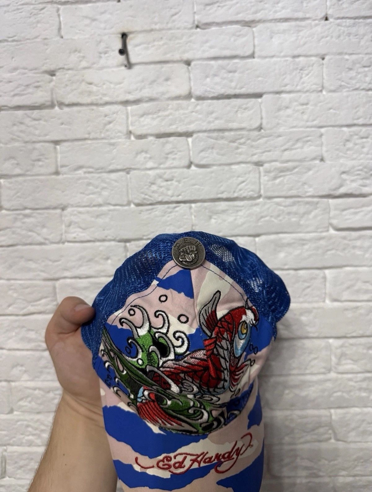 Ed Hardy Vintage Ed Hardy Christian Audigier Japan Style Trucker Cap Size ONE SIZE - 4 Thumbnail