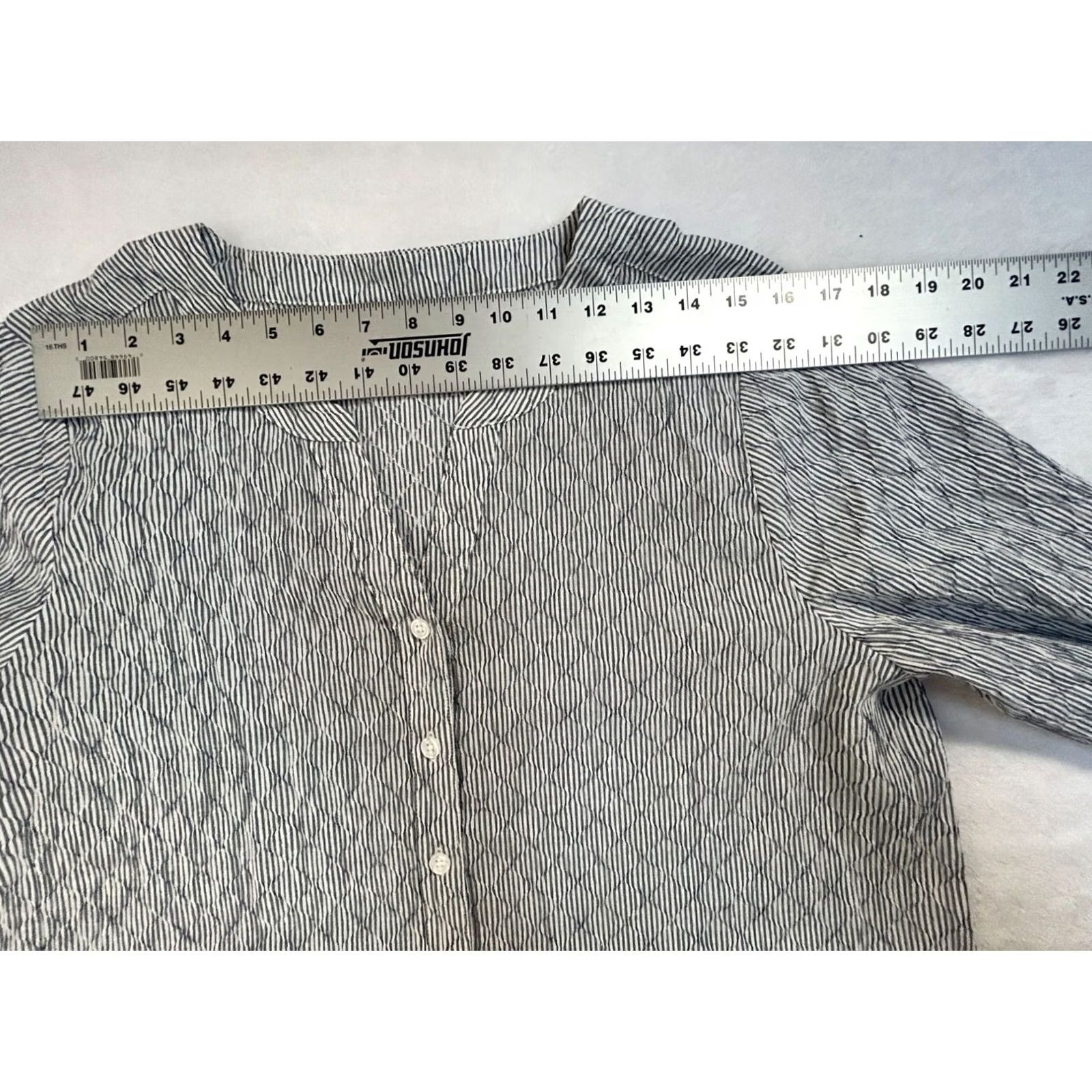 Vintage Chico's Womens Button-Front Blue & White Striped Tie-Hem Blouse Size 2 Casual Shirt Womens Size XS / US 0-2 / IT 36-38 - 6 Thumbnail