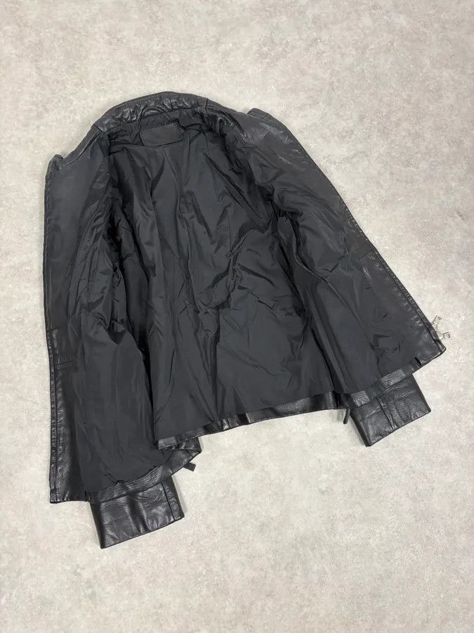 Prada AW1999 Prada Black Minimalist Biker Leather Jacket Size M / US 6-8 / IT 42-44 - 6 Thumbnail