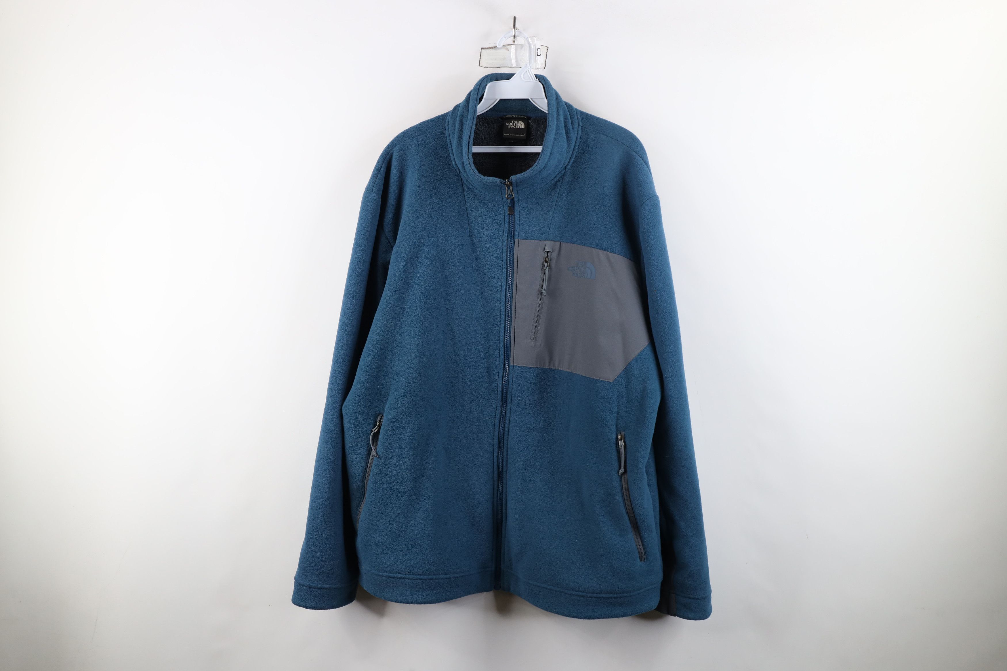 The North Face × Vintage Vintage The North Face Deep Pile Fleece Lined Jacket Blue Size US XL / EU 56 / 4 - 1 Thumbnail