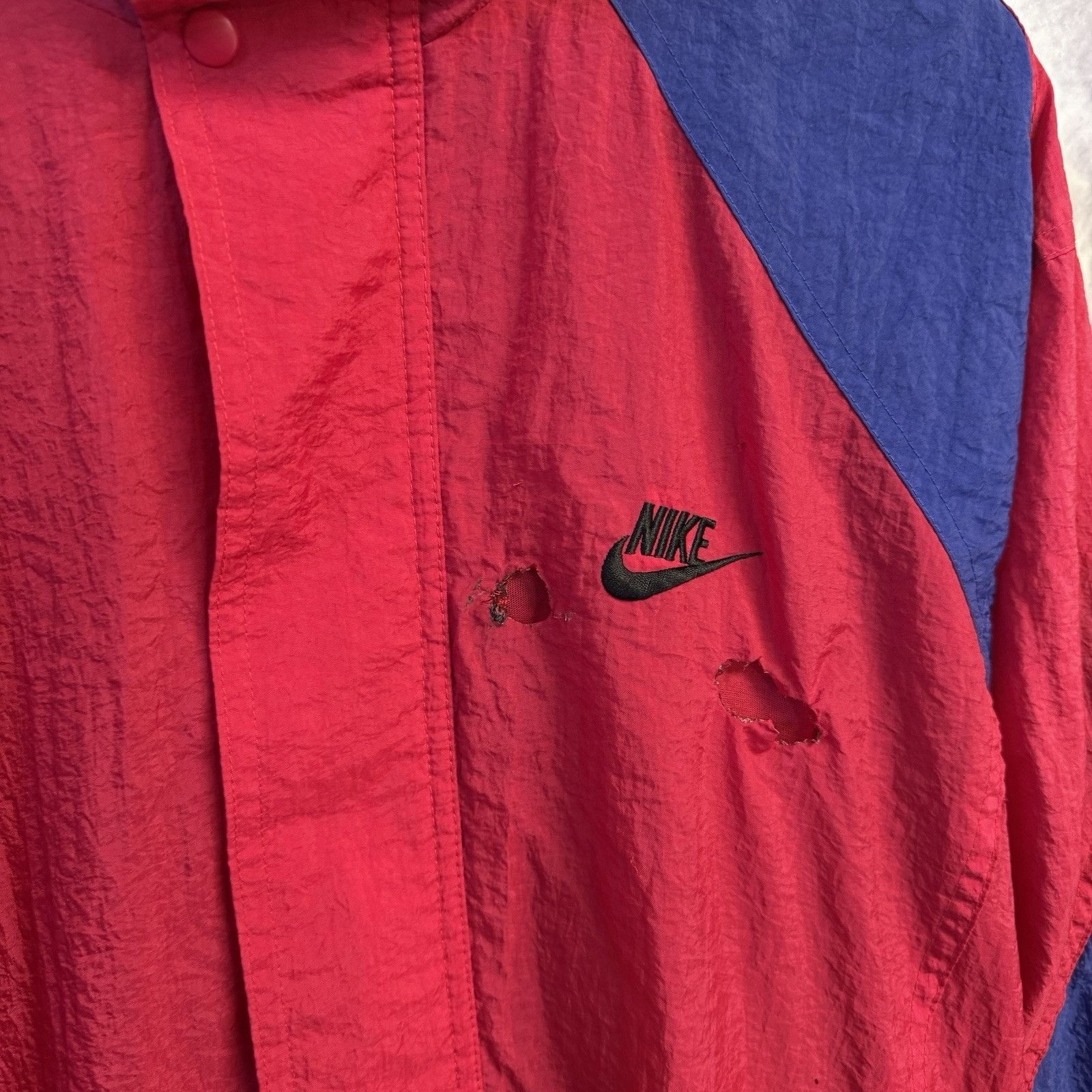 Nike Vintage 90s Nike Windbreaker Jacket Mens Small 23x25 Red Ful Size US S / EU 44-46 / 1 - 3 Thumbnail