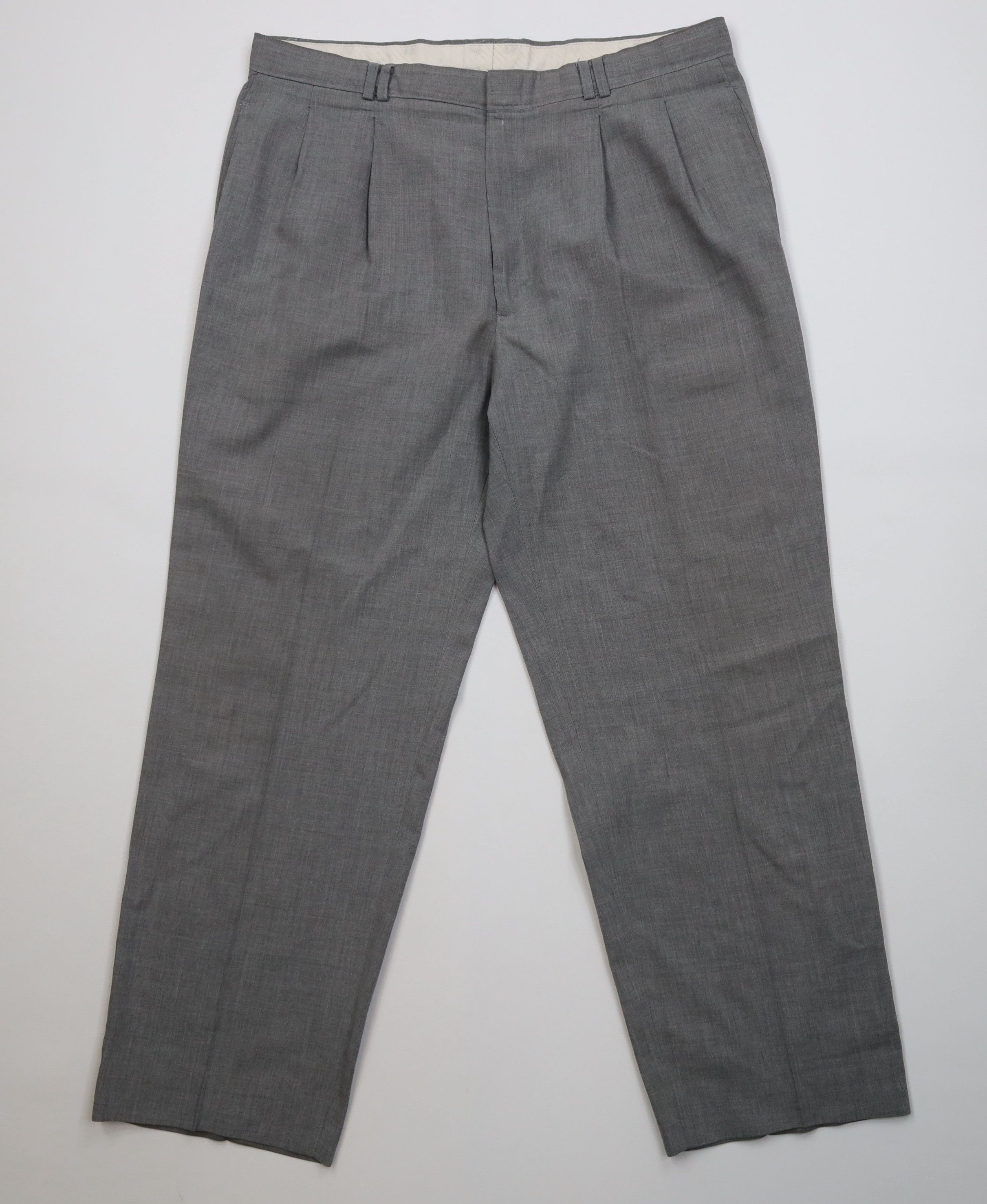 Vintage Vintage 70s Streetwear Blend Chambray Chino Pants Gray Size US 34 / EU 50 - 1 Thumbnail