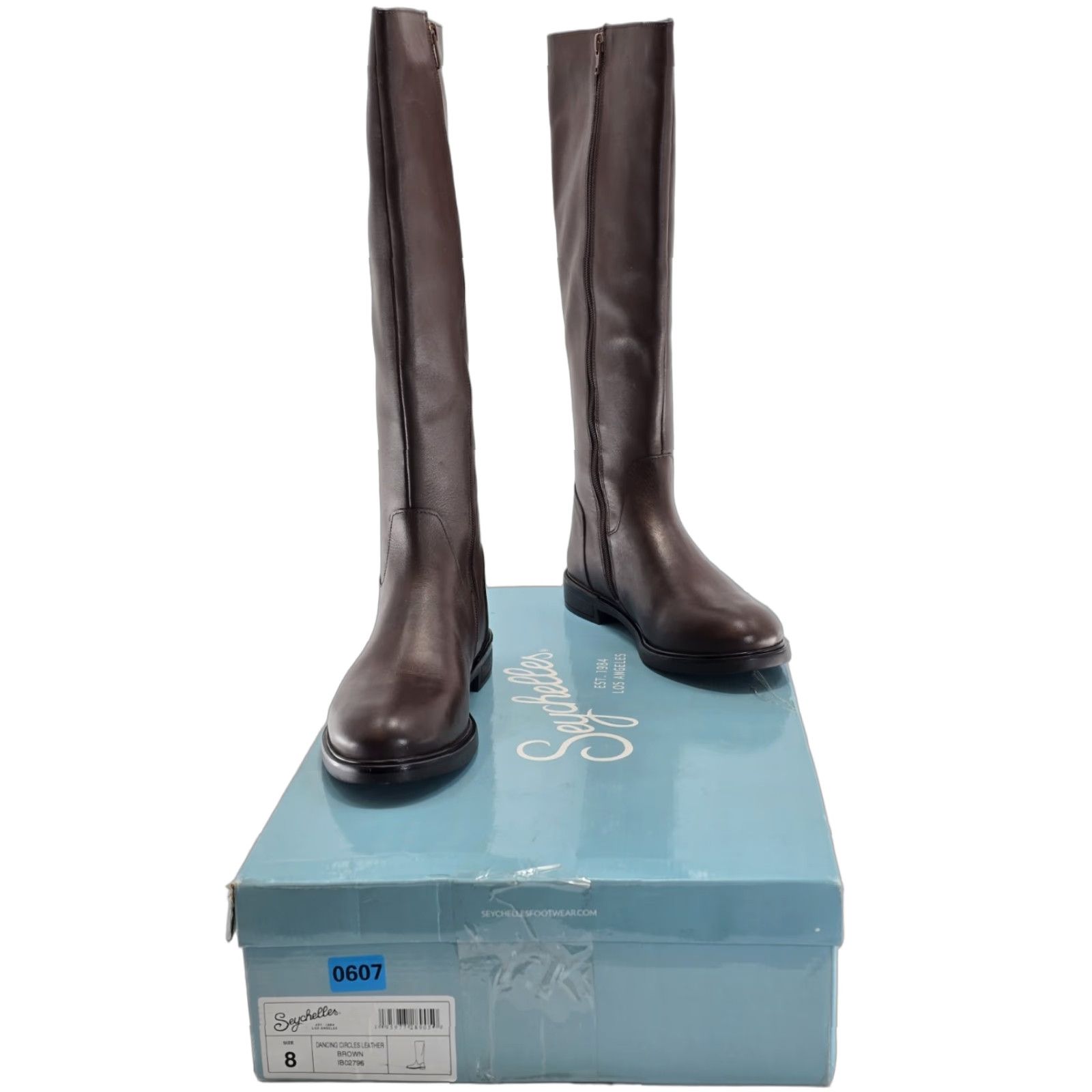 Seychelles Seychelles Dancing Circles Brown Leather Boots Sz 8 M - Women's, Knee High - Brown, Platform, Dance Theme, Shoe Size US 8 / IT 38 - 1 Thumbnail