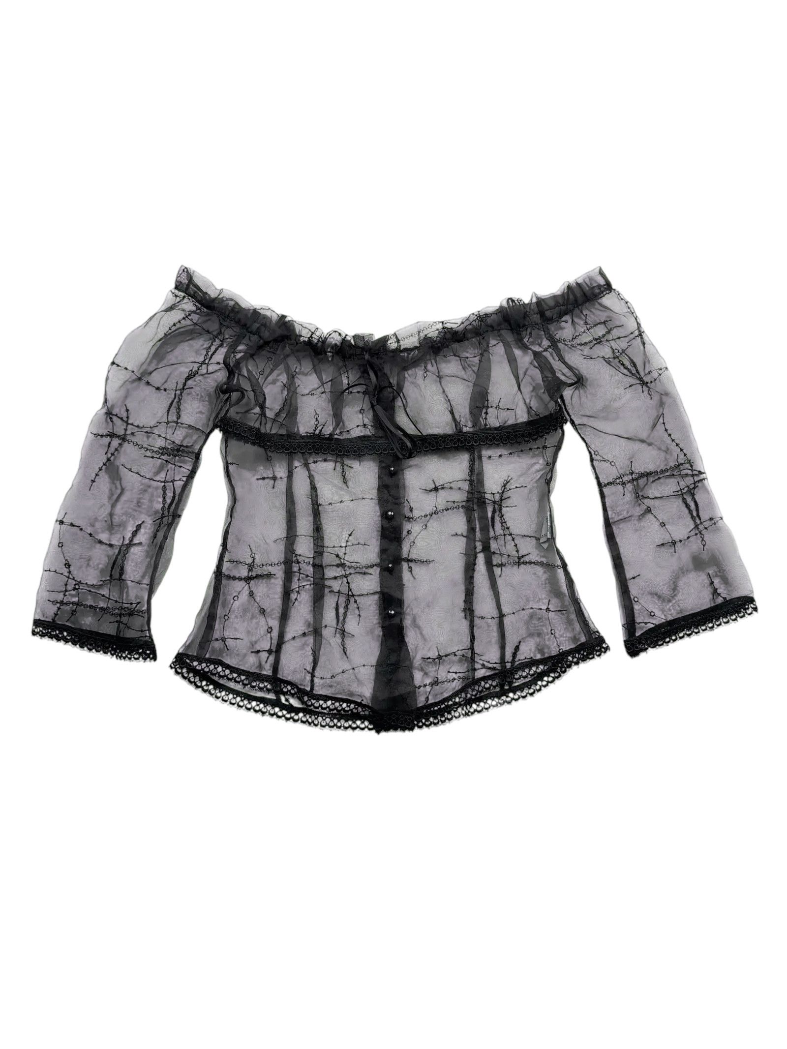 Other Vintage Mesh Blouse M79(E88)D15(V87) Size S / US 4 / IT 40 - 1 Thumbnail