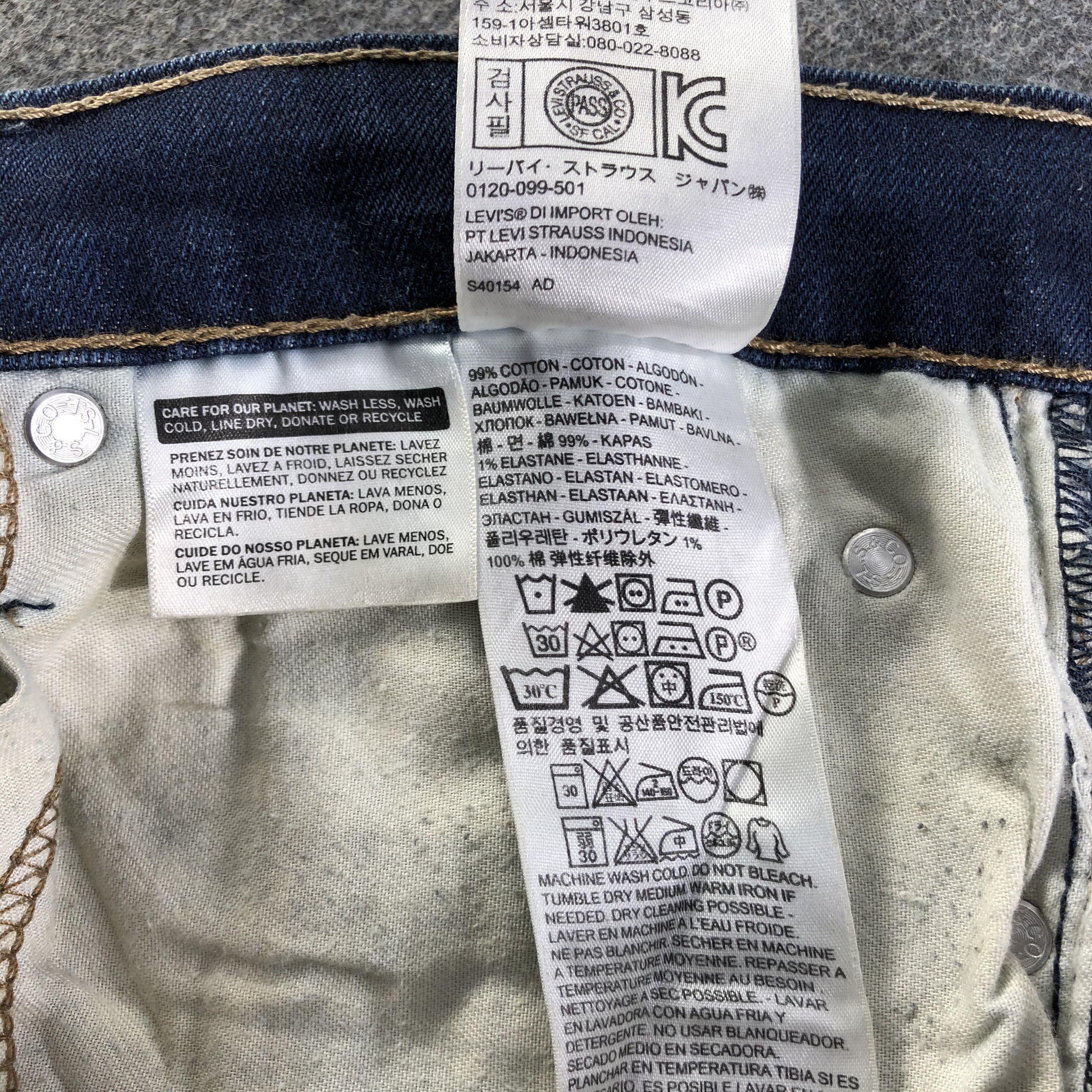 Levi's Vintage Blue Wash Levis 511 Jeans-J3047 Size US 34 / EU 50 - 10 Thumbnail
