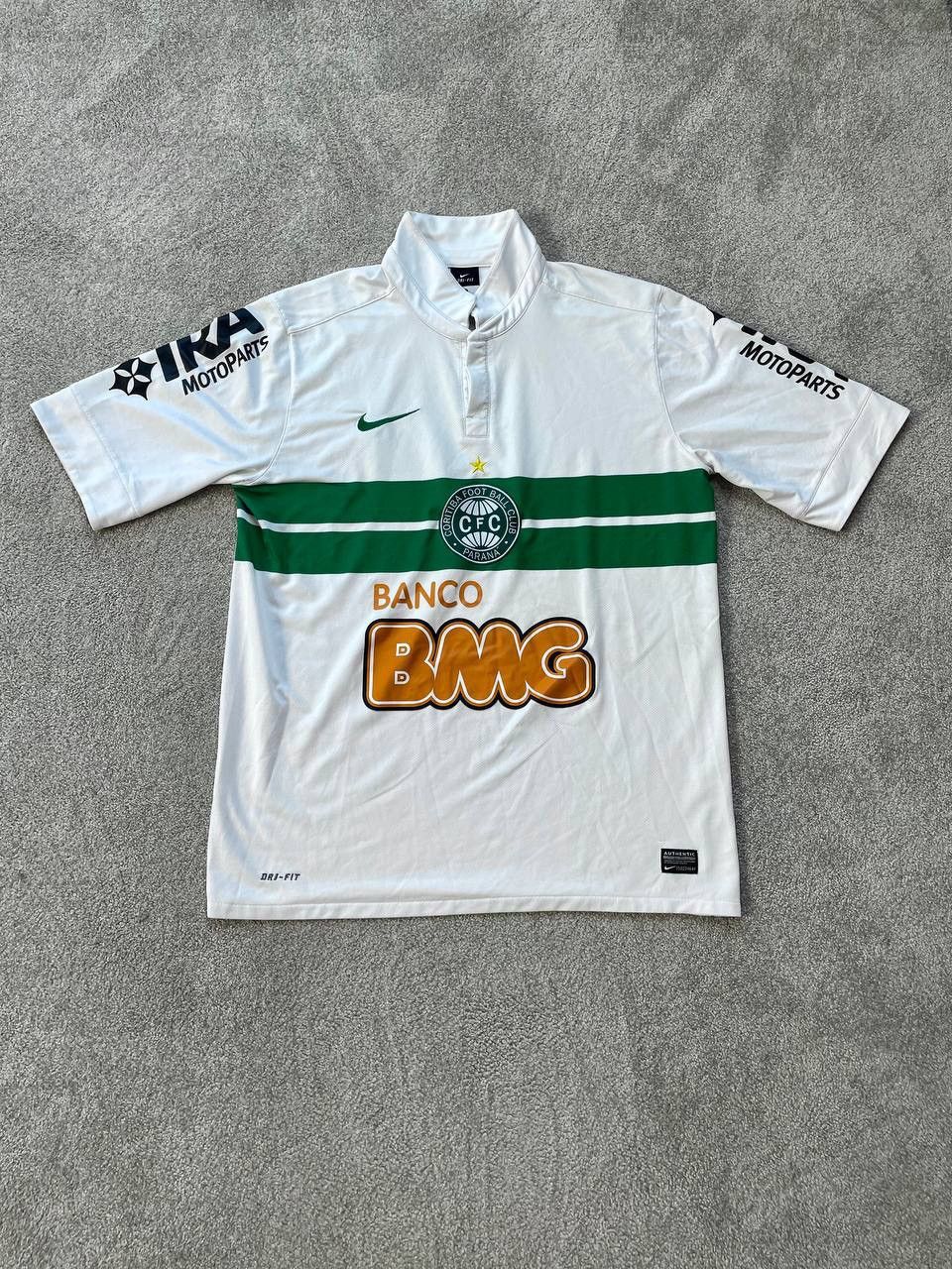 Nike × Vintage Vintage Jersey NMT Nike Authentic CFC Coritiba Big Print 90s Size US L / EU 52-54 / 3 - 2 Thumbnail
