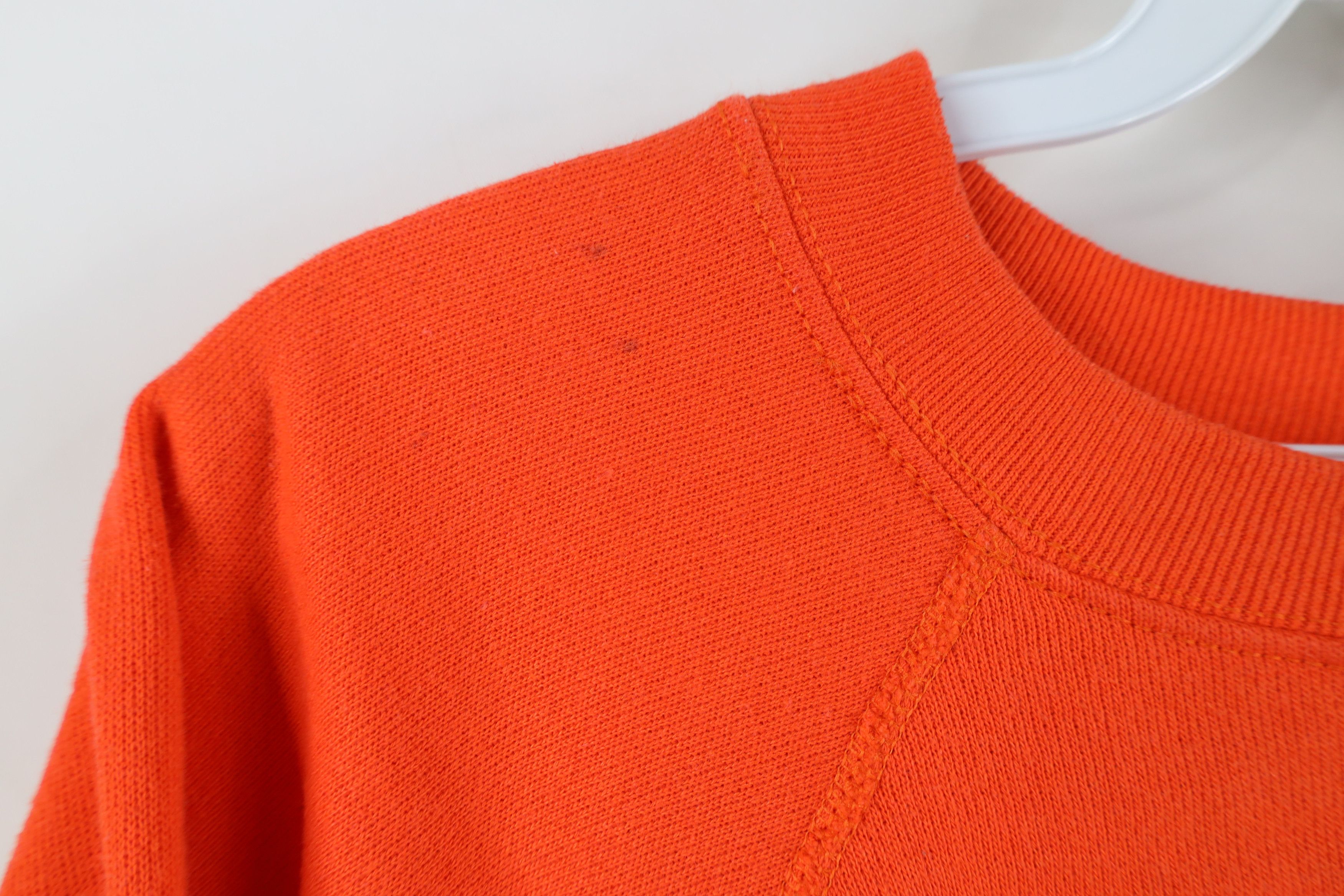 Vintage Vintage 90s Streetwear Blank Raglan Sweatshirt Orange USA Size US L / EU 52-54 / 3 - 4 Thumbnail