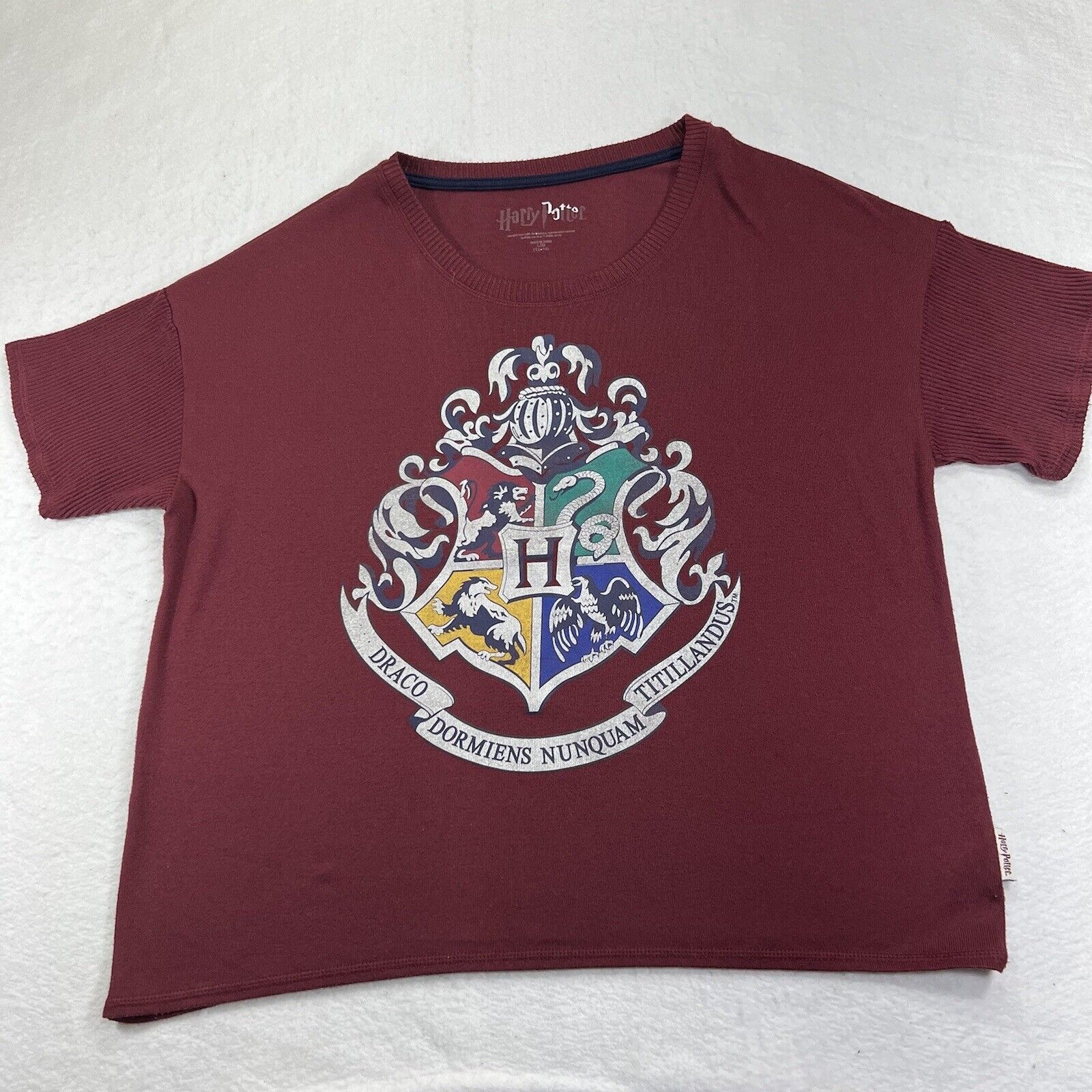Universal Studios Harry Potter Large Maroon Sweater Hogwarts Houses Design Size L / US 10 / IT 46 - 1 Thumbnail