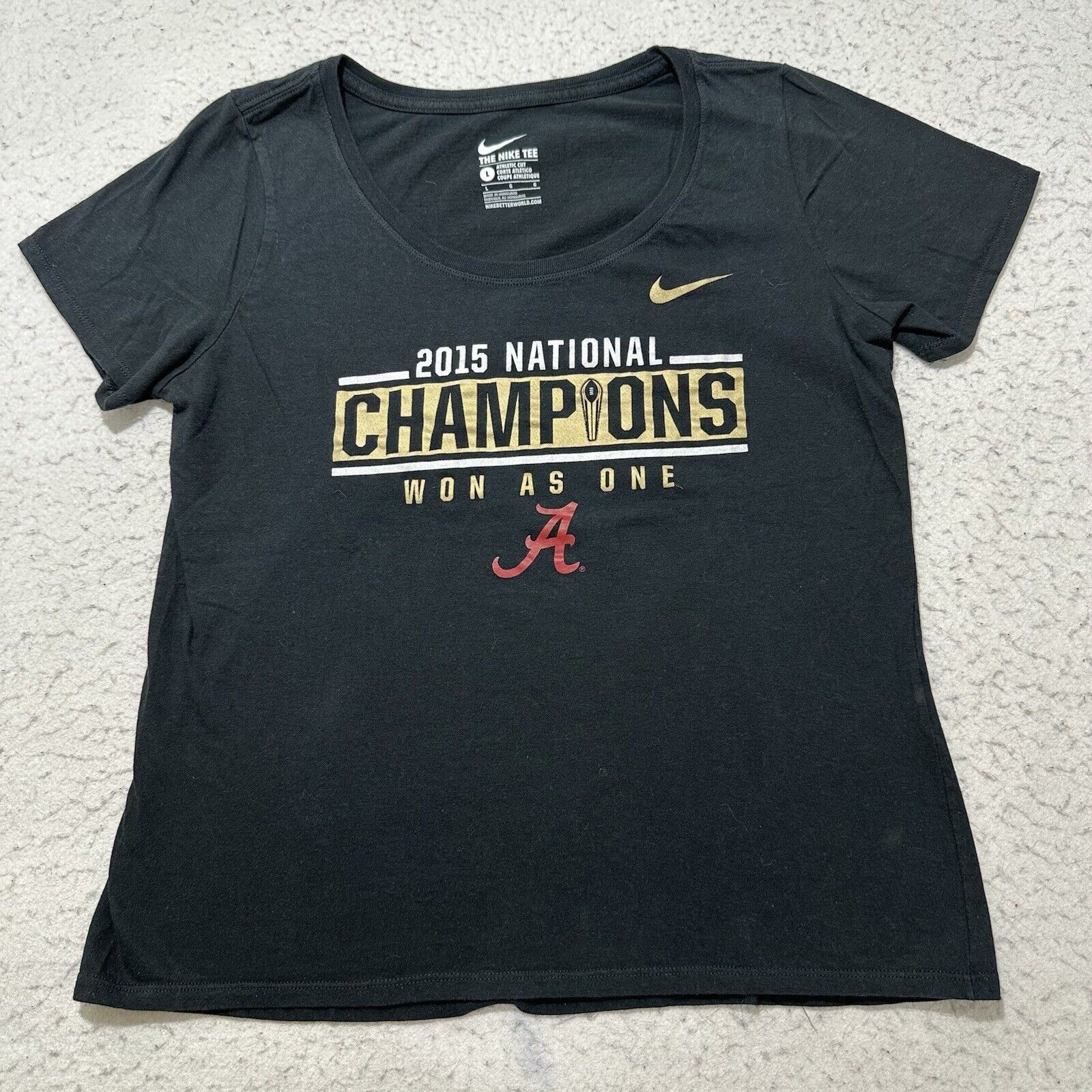Nike Nike Alabama Crimson Tide Large 2015 Champs T Shirt Size L / US 10 / IT 46 - 1 Thumbnail