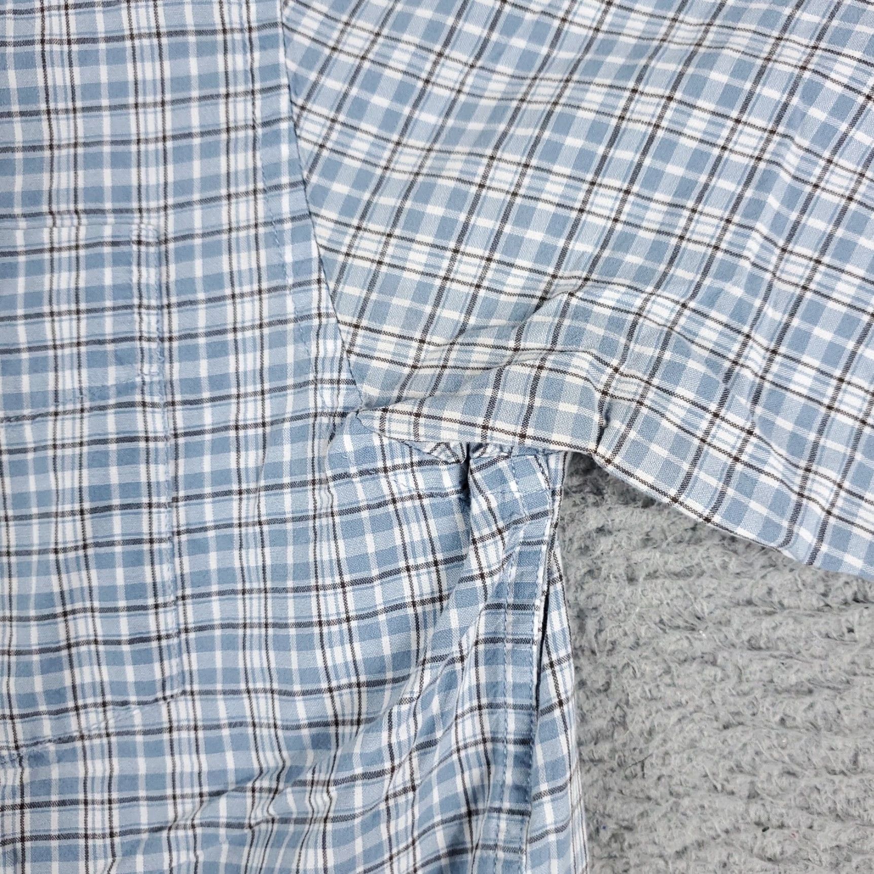 Nautica Nautica Shirt Mens Medium Blue Plaid Button-Up Short Sleeve Casual Office Workwear button-down M Blue Mens Size US M / EU 48-50 / 2 - 5 Thumbnail