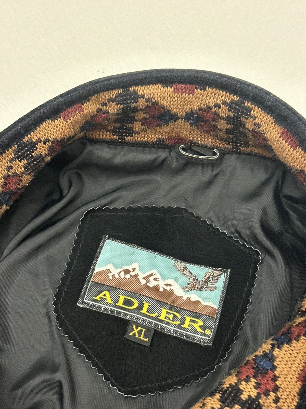 Adler Vintage 90s Adler Western Aztec Leather Bomber Jacket XL Size US XL / EU 56 / 4 - 4 Thumbnail