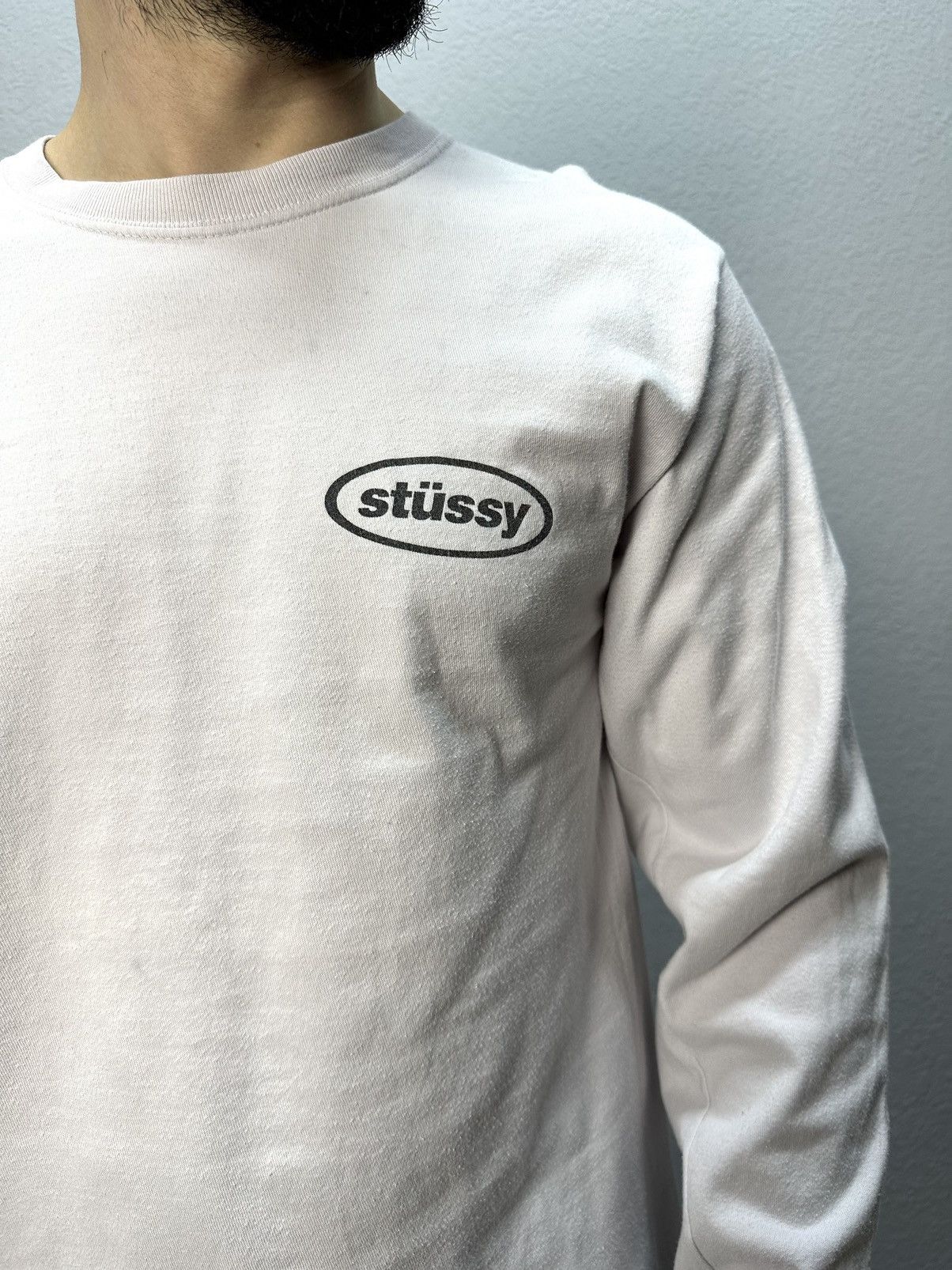 Stussy × Vintage Vintage Stussy Y2K Long Sleeve Big Logo Distressed Size US M / EU 48-50 / 2 - 5 Thumbnail