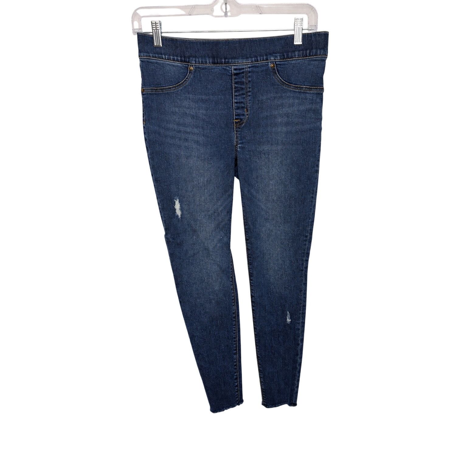 Spanx Spanx Raw Hem Jeans Medium Distressed Skinny Pull On Size 29" - 1 Thumbnail