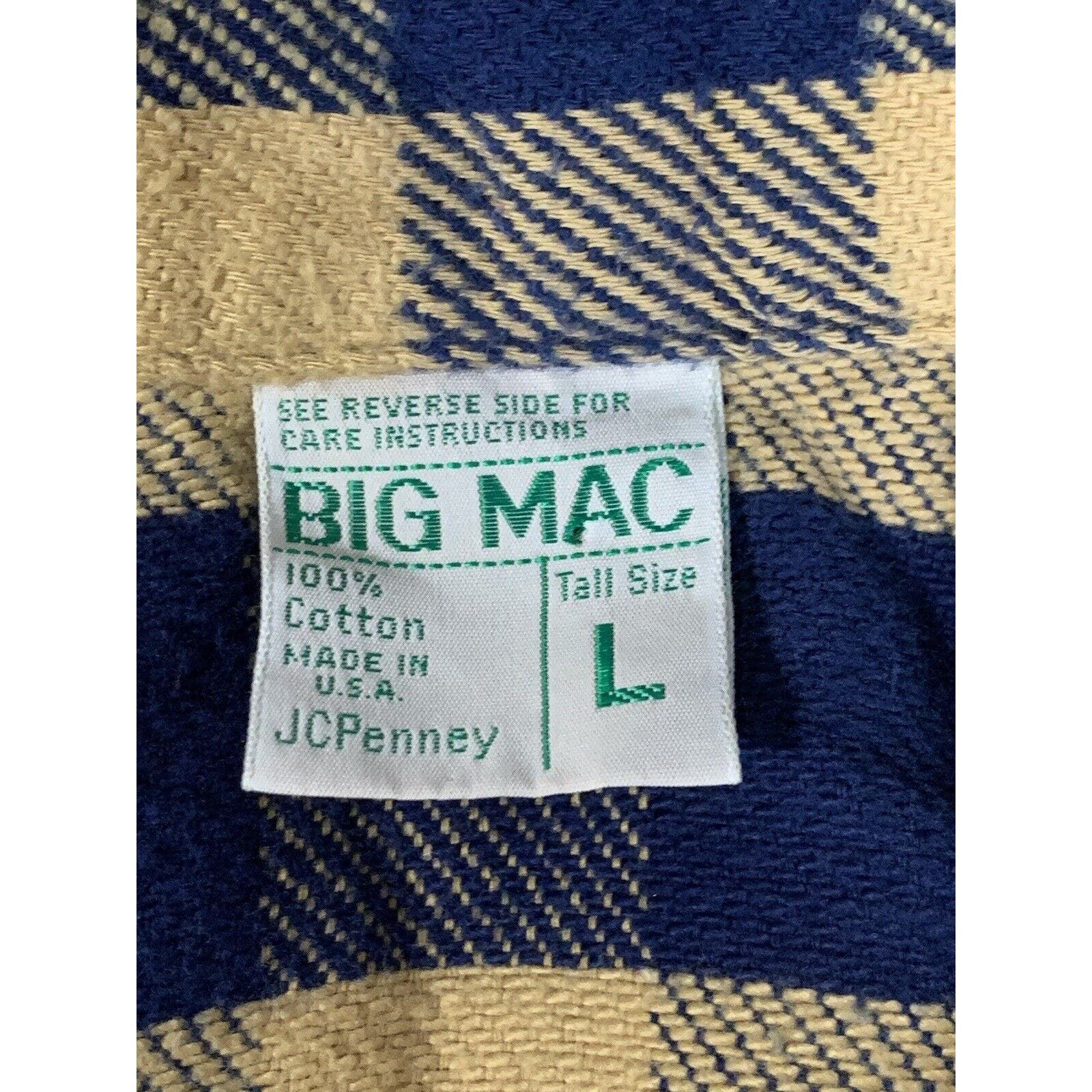 Jcp JC PENNEY BIG MAC vintage plaid flannel LARGE Tall Size US L / EU 52-54 / 3 - 9 Thumbnail