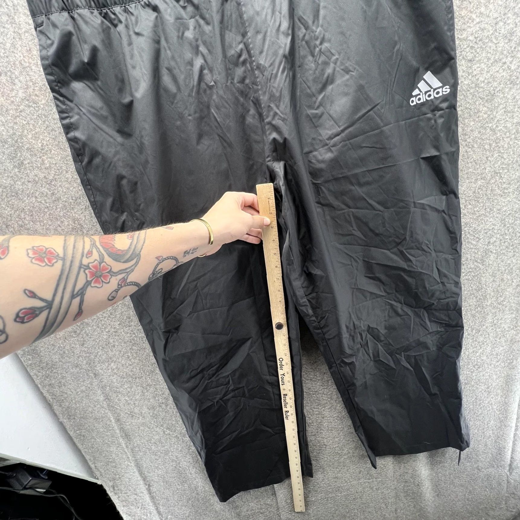 Adidas Adidas Rain Pants Mens 2XL Black Climastorm Golf Wind Water Resistant Shell Pants Size US 39 - 5 Thumbnail