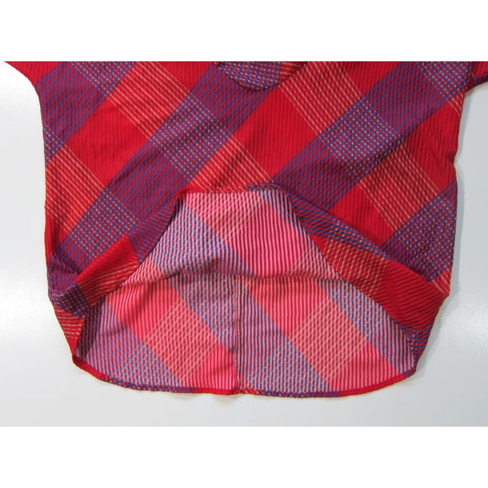 Vintage Vintage Brooklyn Blouse Works Red Blue Plaid High Slouch Neck Shirt Top Medium Womens Blouse Size M / US 6-8 / IT 42-44 - 5 Thumbnail