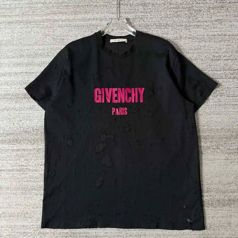 Givenchy Givenchy Black Cotton Graphic Short Sleeve T-Shirt 0089 Size US M / EU 48-50 / 2 - 1 Thumbnail