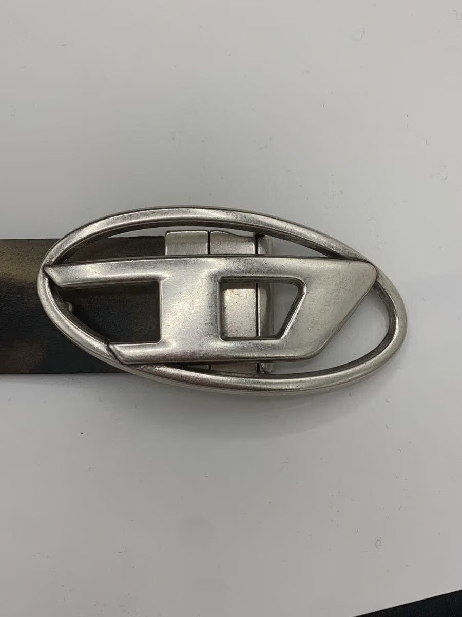 Diesel Diesel B-1Dr Rev Ii Monogram Logo Leather Belt Khaki Size ONE SIZE - 3 Thumbnail