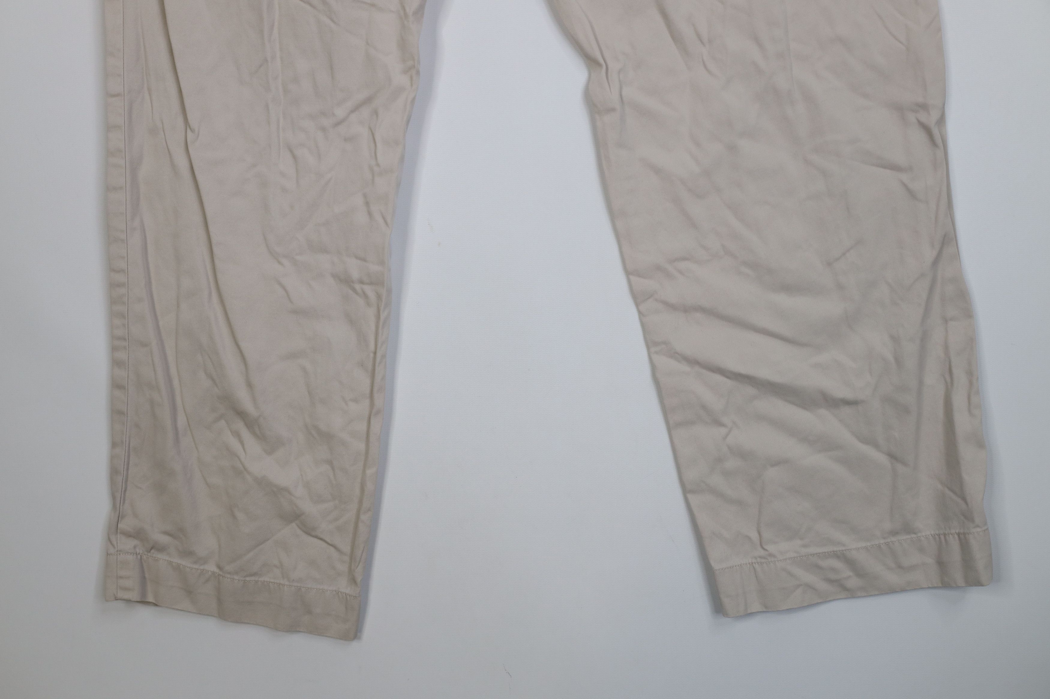 Polo Ralph Lauren Vintage 90s Ralph Lauren Wide Leg Chino Pants Trousers Stone Size US 34 / EU 50 - 13 Thumbnail