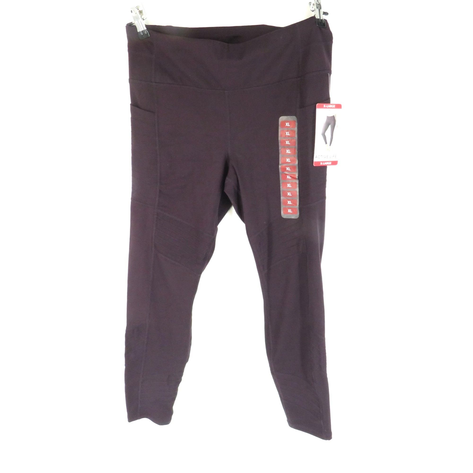 Other Active Life Women's X-Large Dark Cherry High-Waist Leggings Size 31" - 3 Thumbnail
