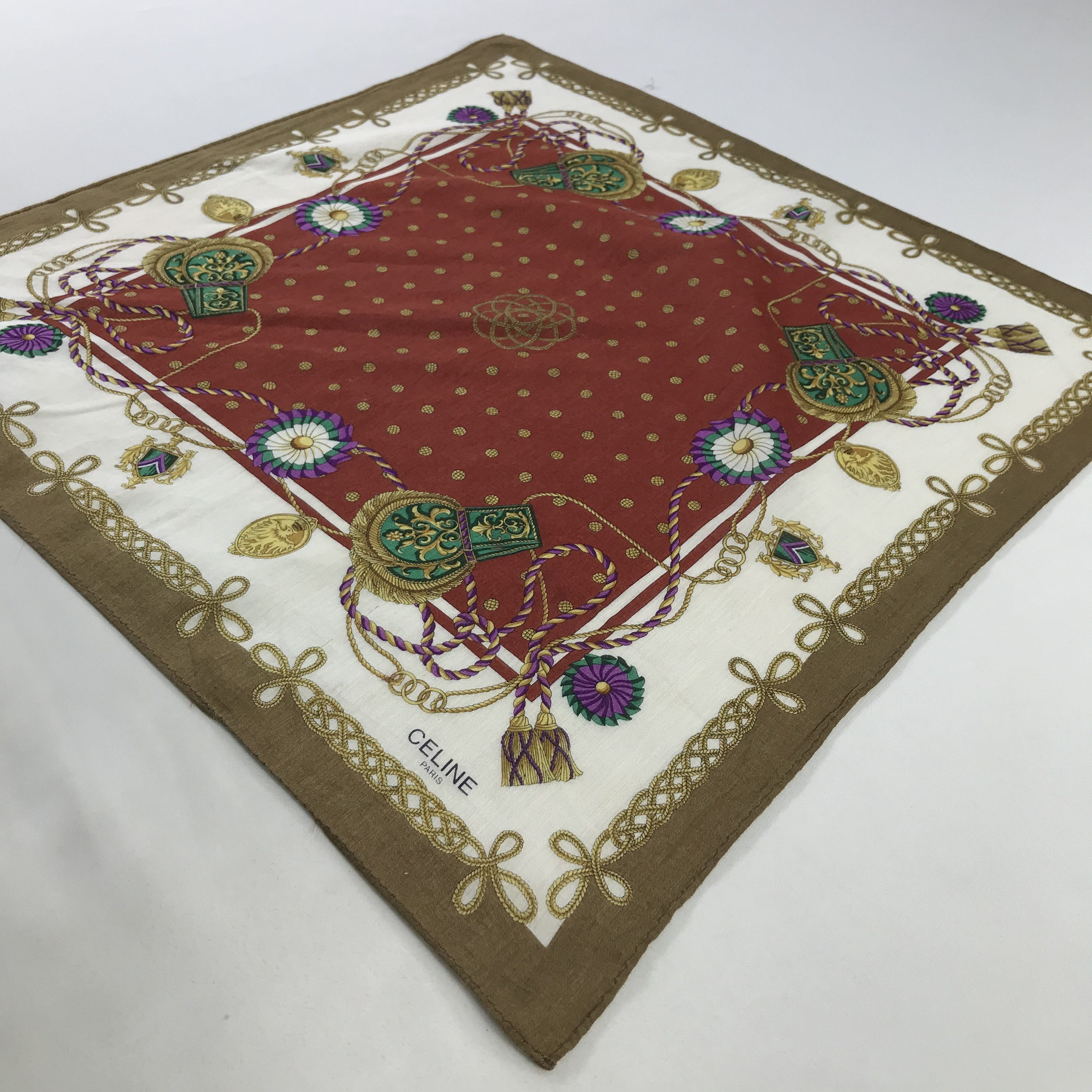 Celine × Vintage Celine Bandana / Handkerchief / Neckerchief - S1100 Size ONE SIZE - 2 Thumbnail