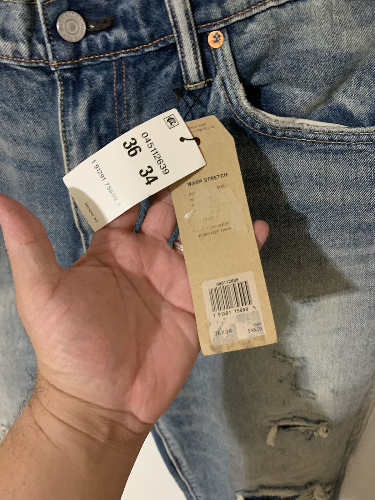 Levi's Warp Stretch straight leg jeans nwt 98.00 Size US 36 / EU 52 - 5 Thumbnail
