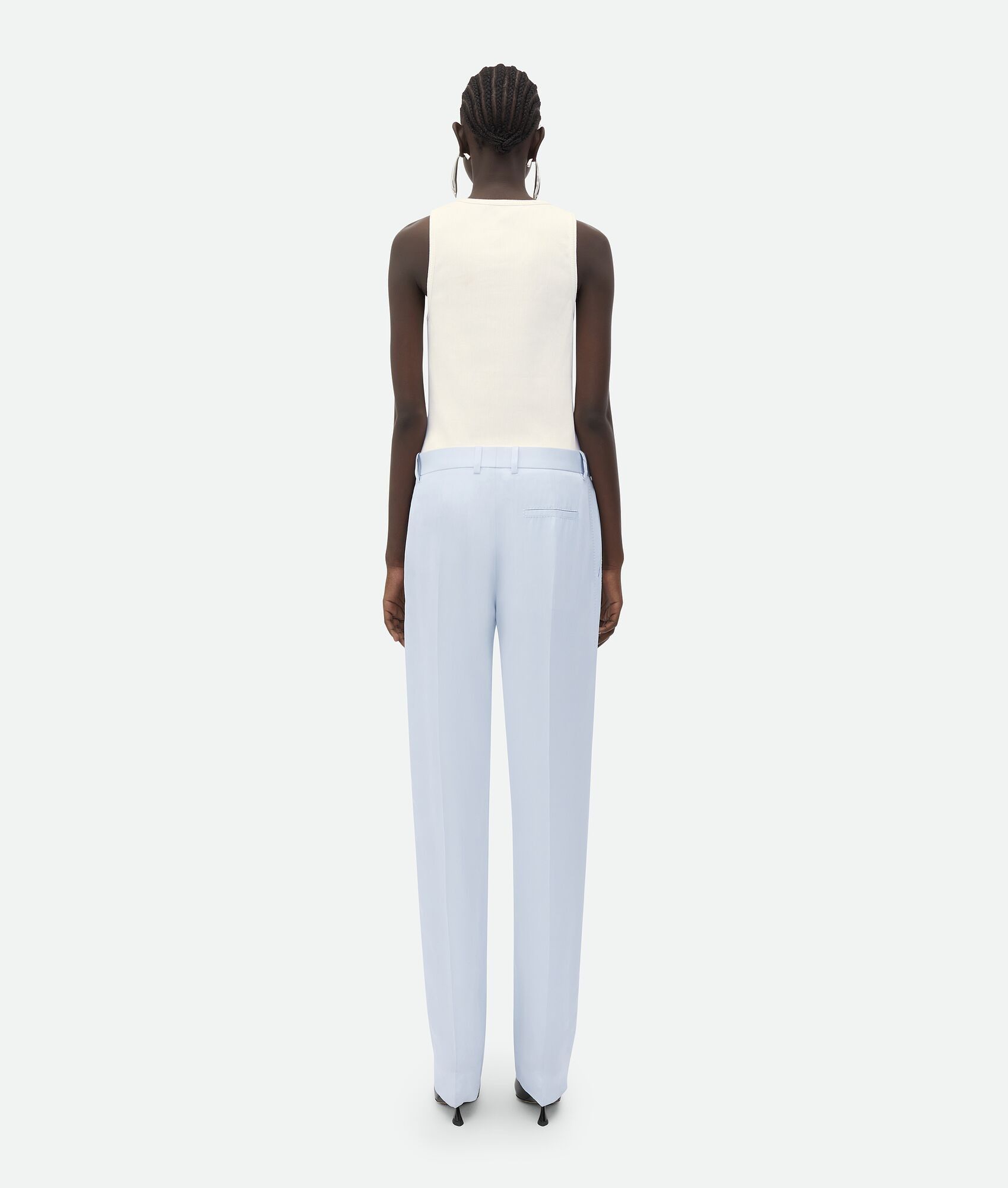 Bottega Veneta o1n1vont0425 Viscose Twill Straight Pant in Morning Mist Size 25" / US 0 / IT 36 - 3 Thumbnail