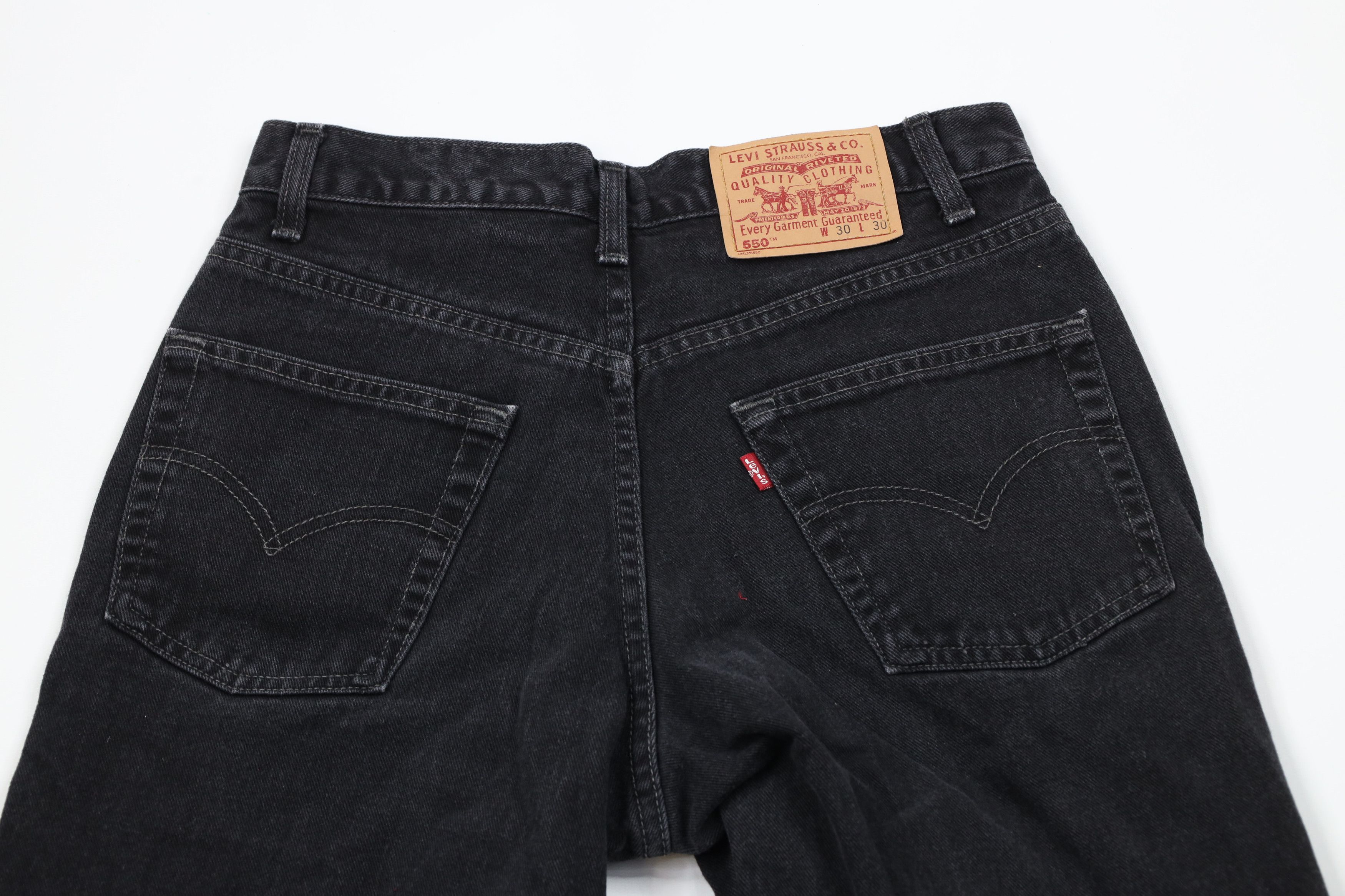 Levi's × Vintage Vintage Y2K 2000 Levis 550 Fit Denim Jeans Black Cotton Size US 29 - 11 Thumbnail