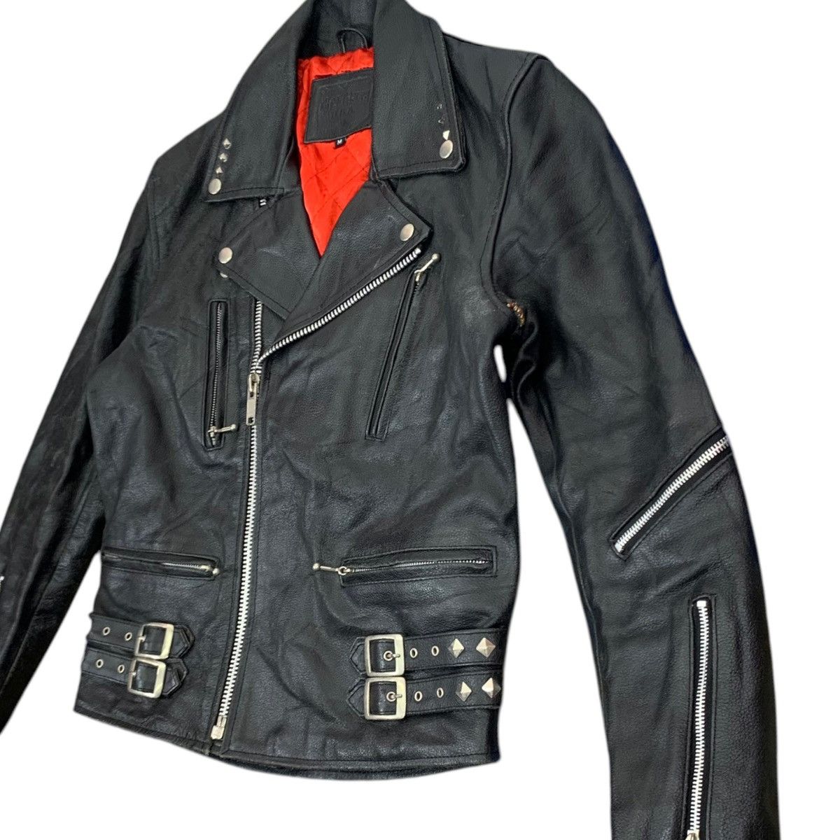 Aero Leathers × Schott VINTAGE BLACK LEATHER BIKERS JACKET Size US M / EU 48-50 / 2 - 2 Thumbnail