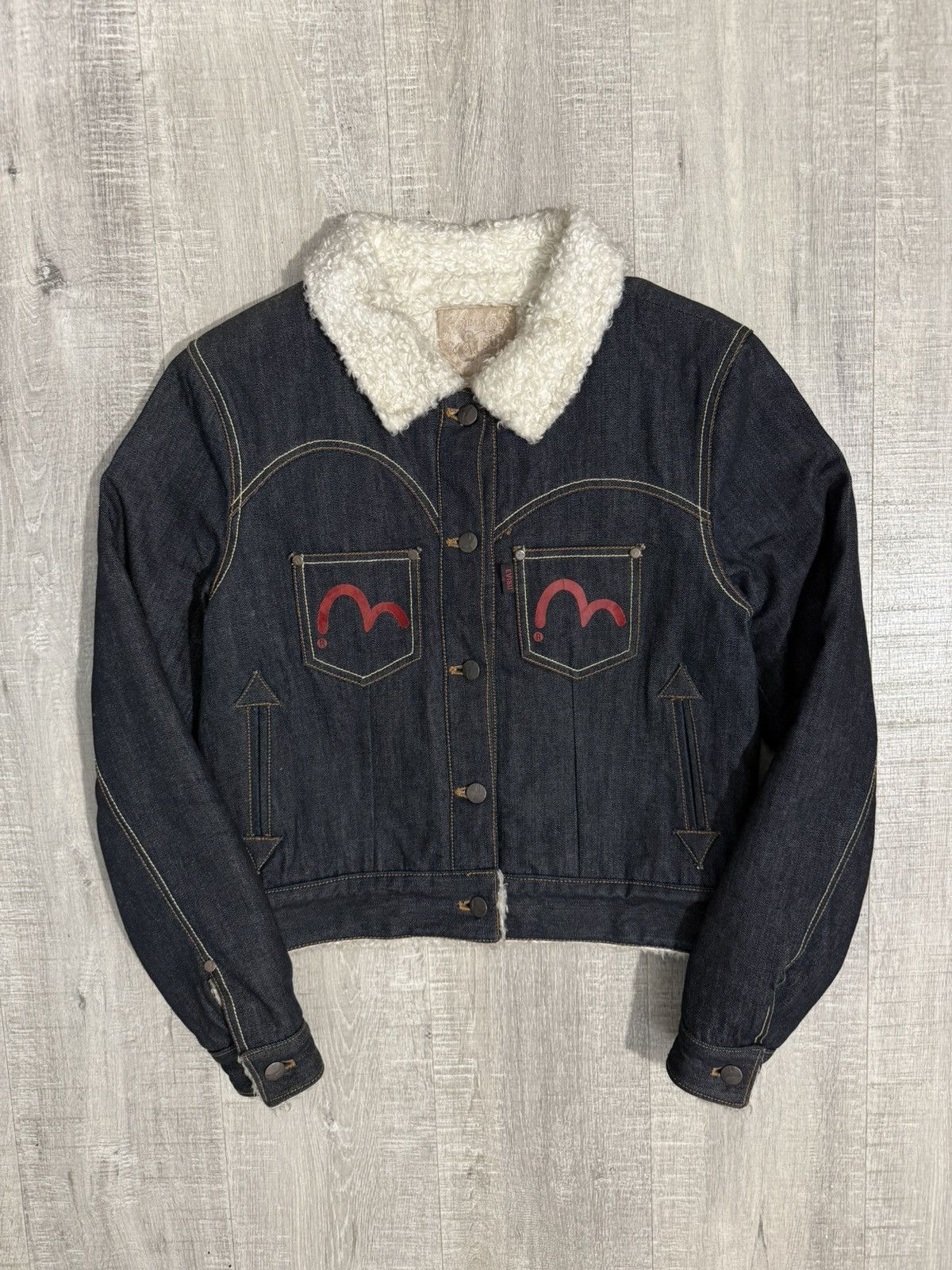 Evisu Evisu sherpa denim jacket Size L / US 10 / IT 46 - 4 Thumbnail