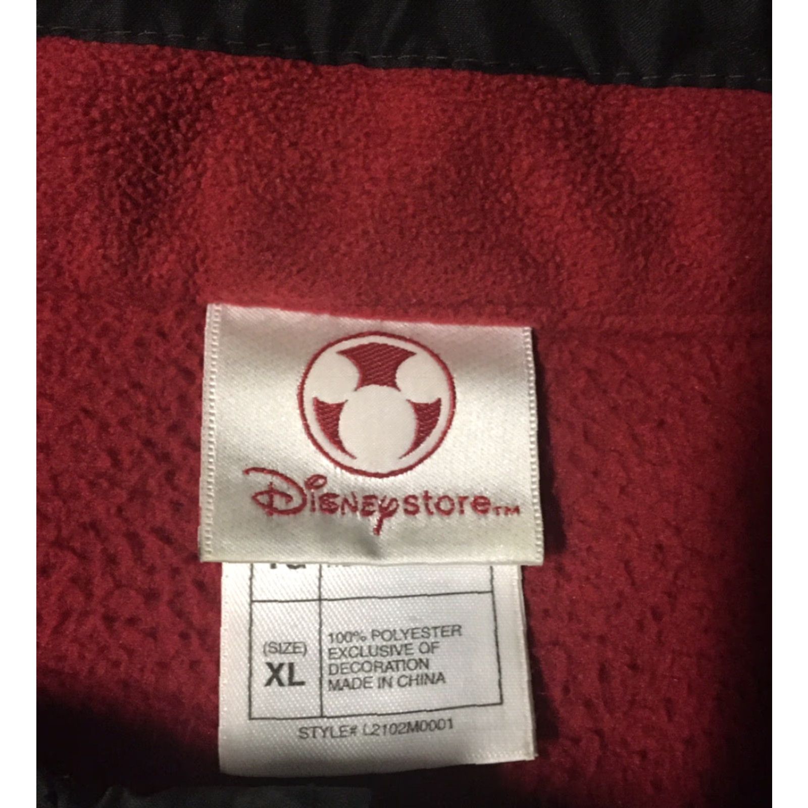 Disney VINTAGE Mickey Mouse Fleece Jacket Men's XL Red 90s Disney Cartoon Hip Hop 80s Theme Park Coat Size US XL / EU 56 / 4 - 4 Thumbnail