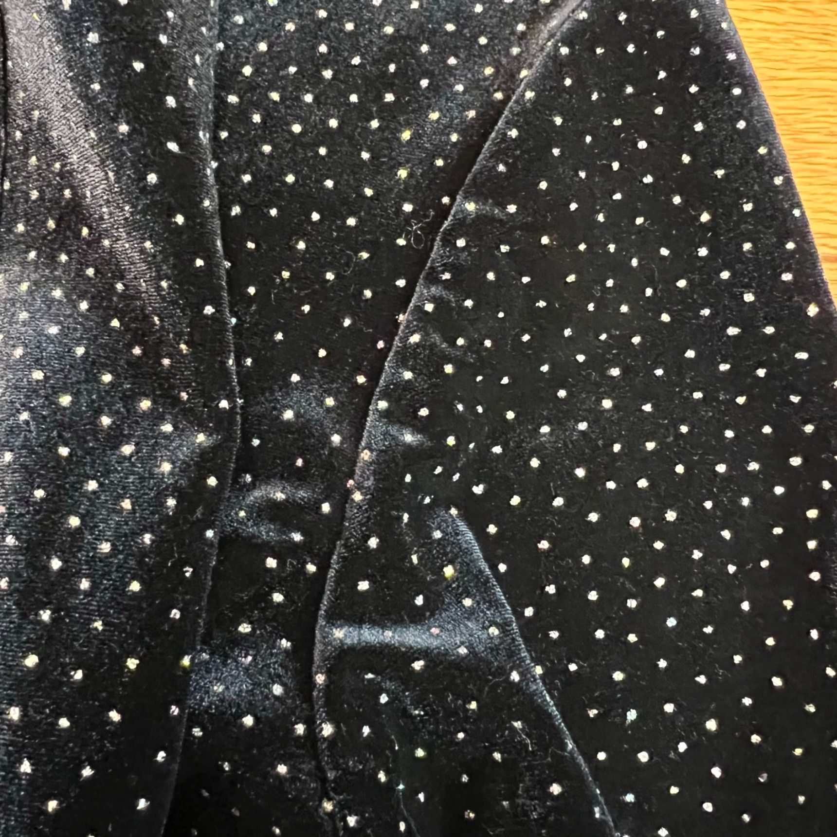 Velvet Ronni Nicole Button-Up Jacket Women's Petite 14P Black Velvet Glitter Sparkle Cardigan Shirt Size XL / US 12-14 / IT 48-50 - 7 Thumbnail