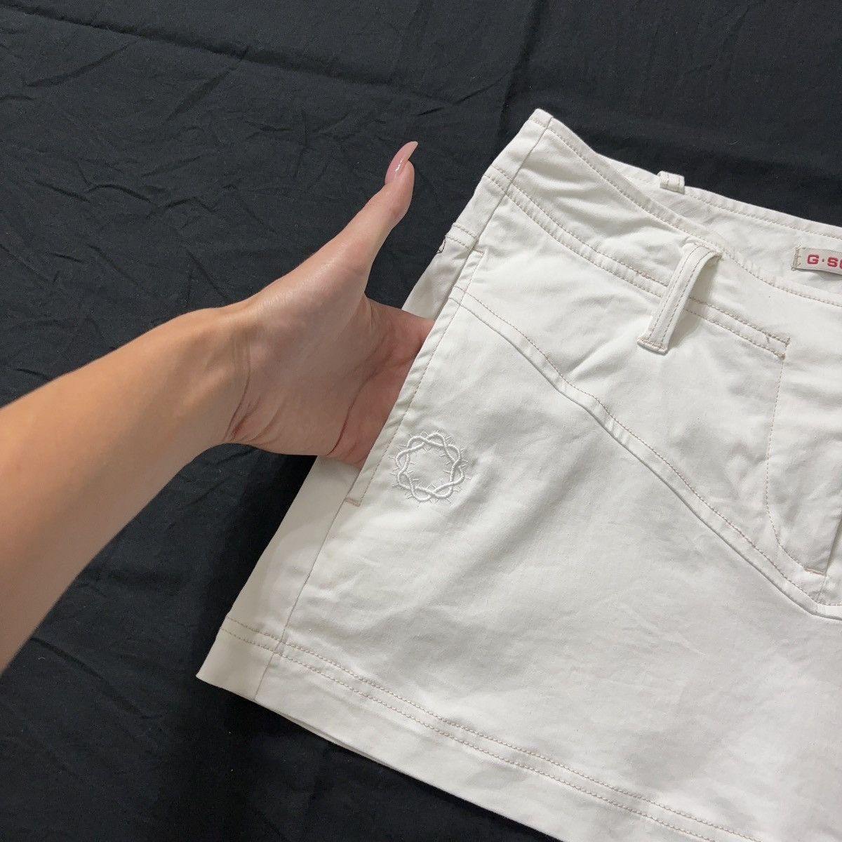 GSUS Sindustries × Vintage GSUS SINDUSTRIES Y2K MINI SKIRT 2000s Size 29" - 8 Thumbnail