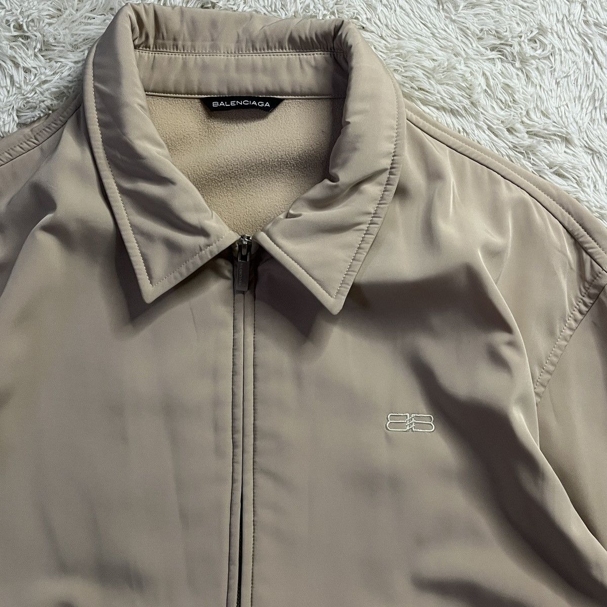 Balenciaga Balenciaga Beige Harrington-style Jacket Size US L / EU 52-54 / 3 - 2 Thumbnail