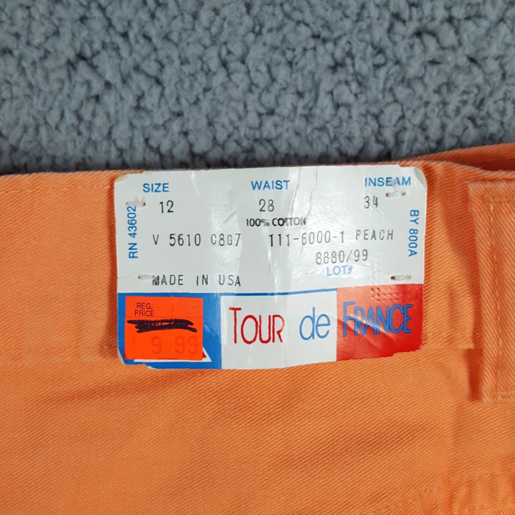 Vintage VINTAGE Tour De France 90s Peach High Waist Straight Leg Dress Pants Women's Size 12 Tall Orange Size 34" / US 12 / IT 48 - 7 Thumbnail