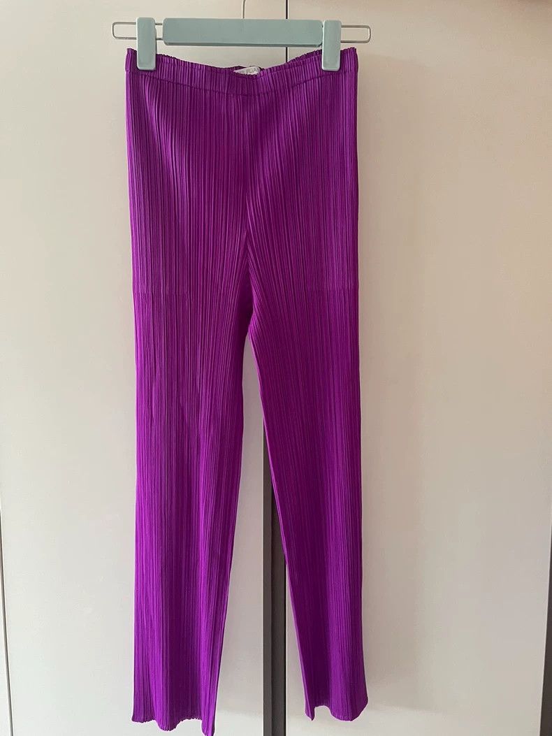 Issey Miyake issey miyake size：2 Purple trousers 2506-Nextarrow Size 22" - 1 Thumbnail