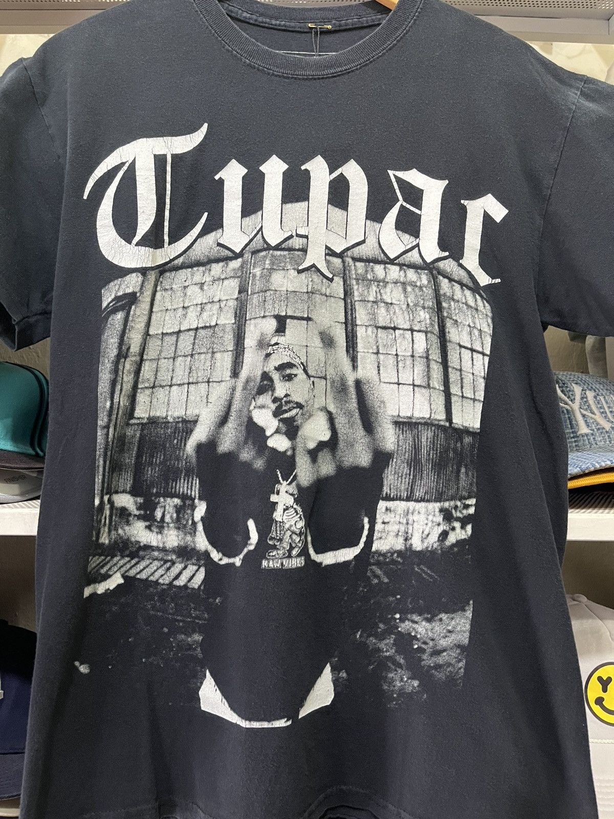Band Tees Tupac Mens Small T Shirt Black White Death Row Rap Music Size US M / EU 48-50 / 2 - 3 Thumbnail