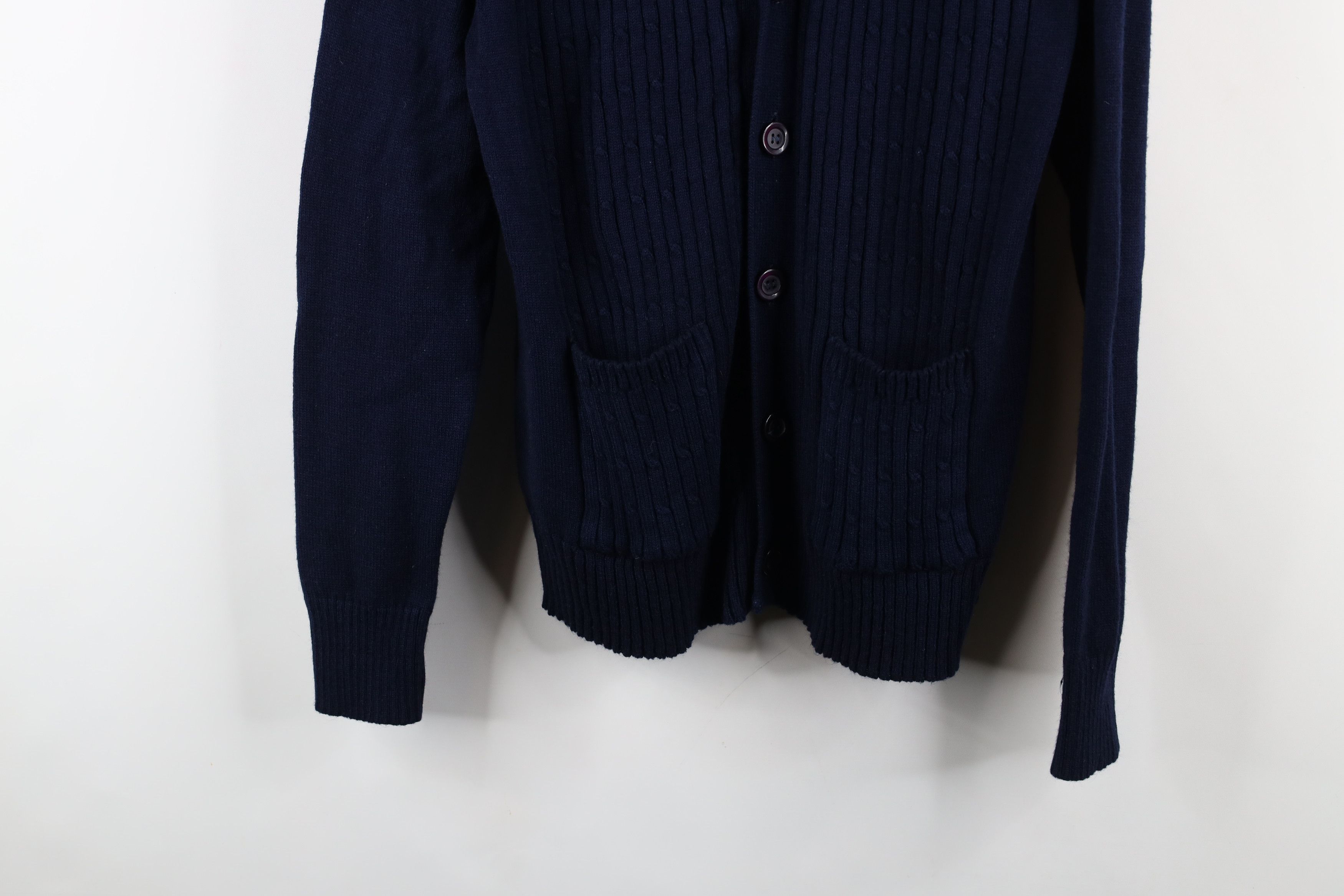 Vintage Vintage 70s Streetwear Ribbed Cable Knit Cardigan Sweater Size US M / EU 48-50 / 2 - 3 Thumbnail