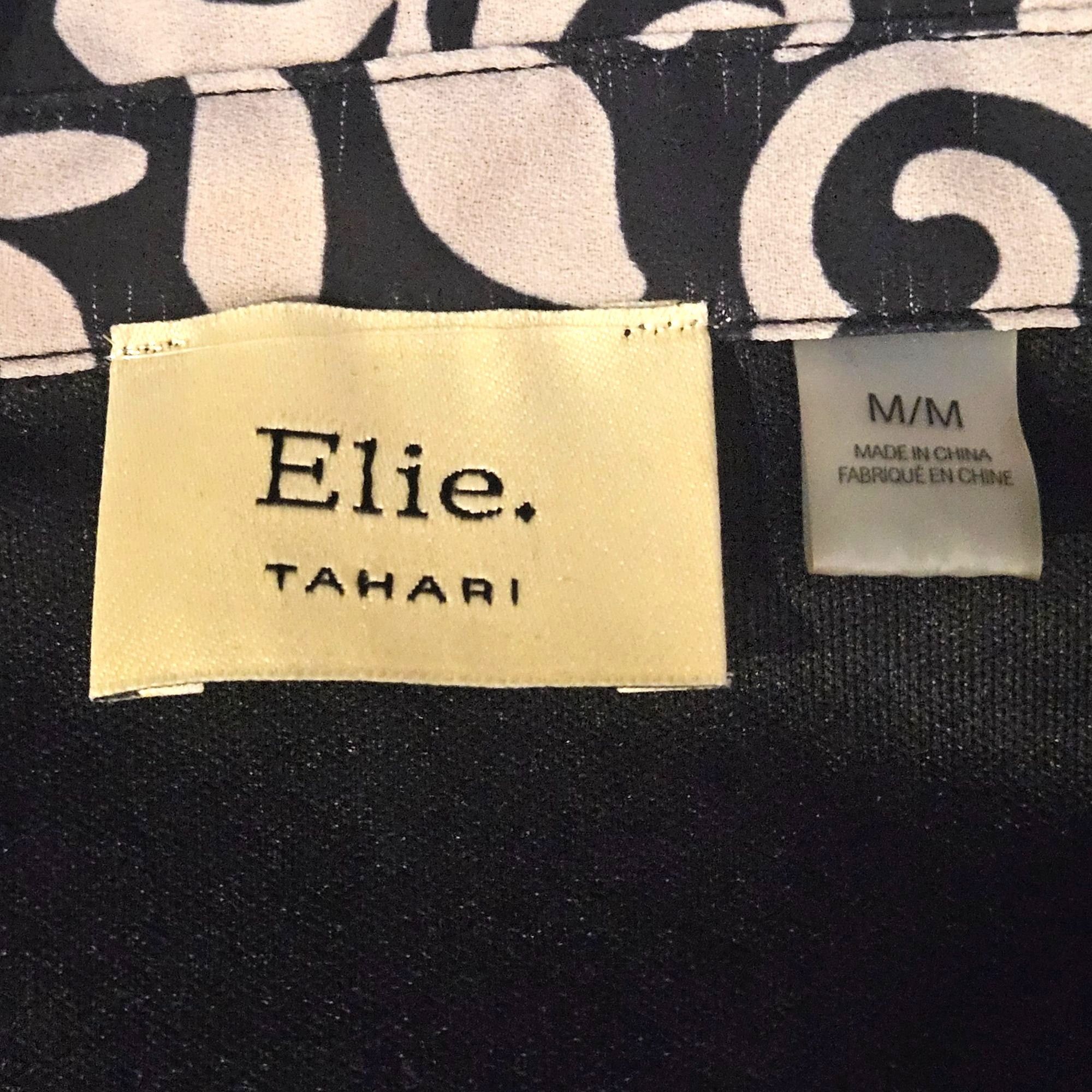 Elie Tahari Elie Tahari M/M Womens Long Sleeve Black & White Dress Size M / US 6-8 / IT 42-44 - 5 Thumbnail