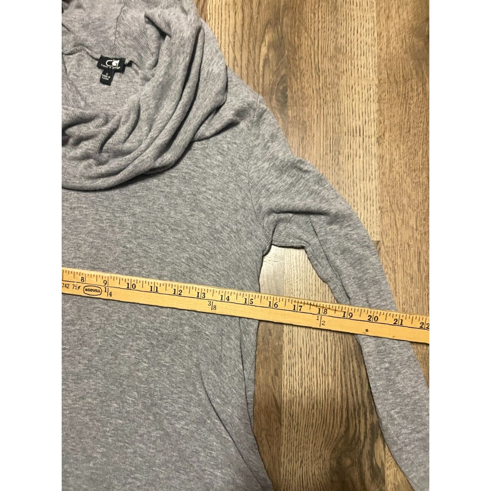 Vintage Cable & Gauge Shirt Women's Small Gray Cowl Neck Long Sleeve Shirt Size S / US 4 / IT 40 - 6 Thumbnail
