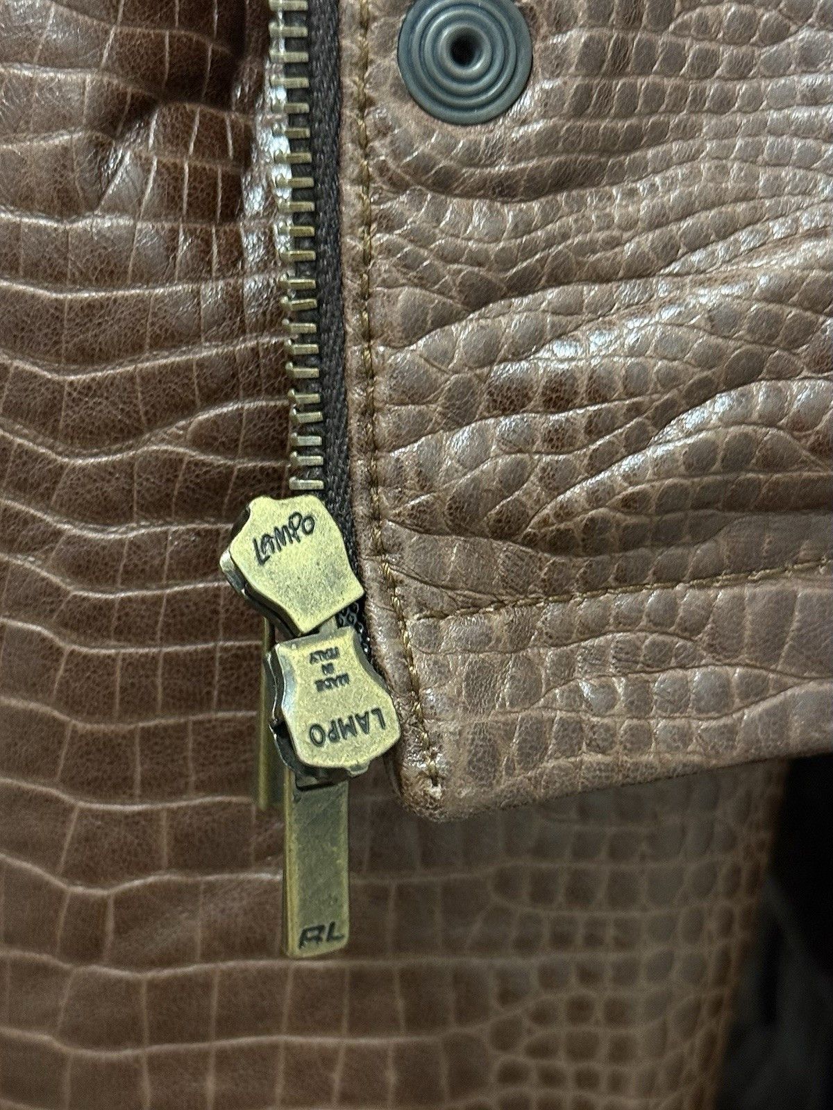 Ralph Lauren Sport DDP Vintage Ralph Lauren Sport embossed croc leather Jacket Size M / US 6-8 / IT 42-44 - 13 Thumbnail