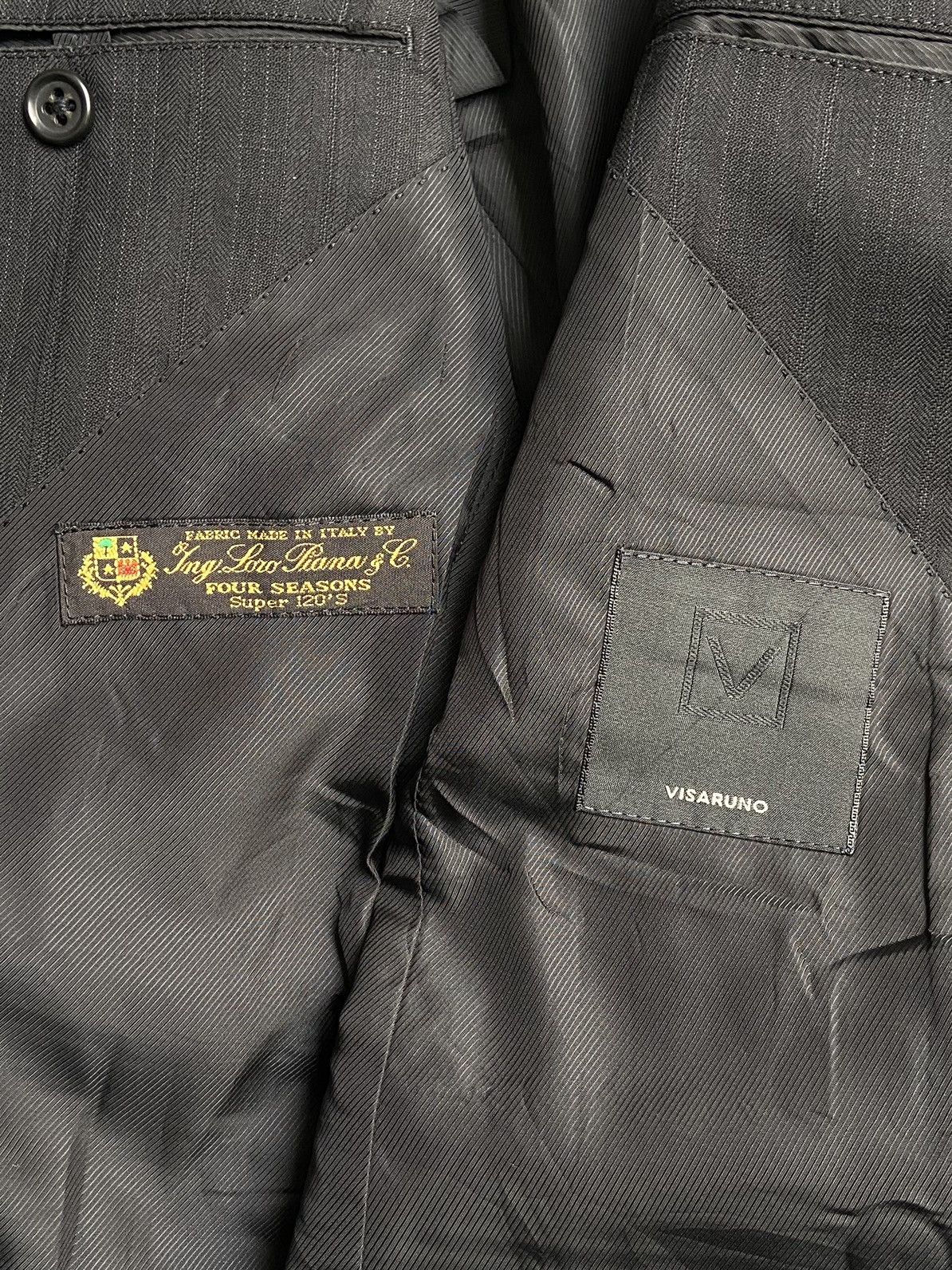 Loro Piana LORO PIANA VISARUNO Black Suit Size 50L - 11 Thumbnail