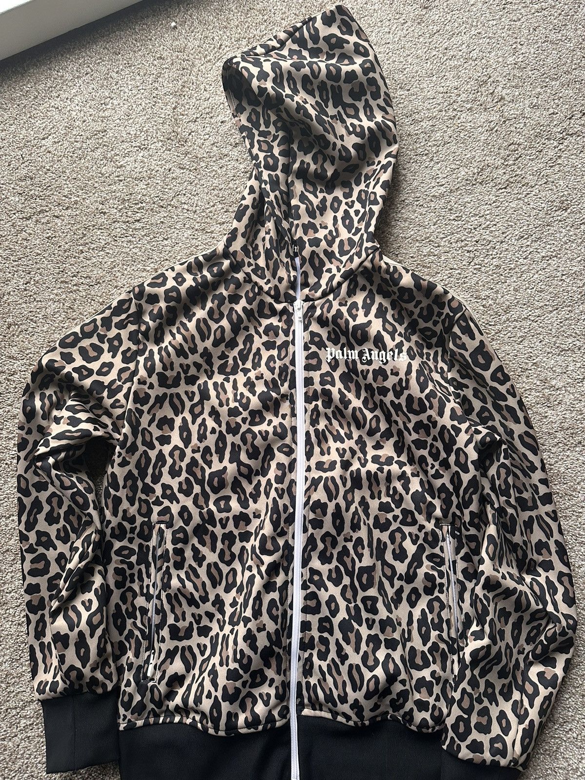 Palm Angels Cheetah Print Zip Up