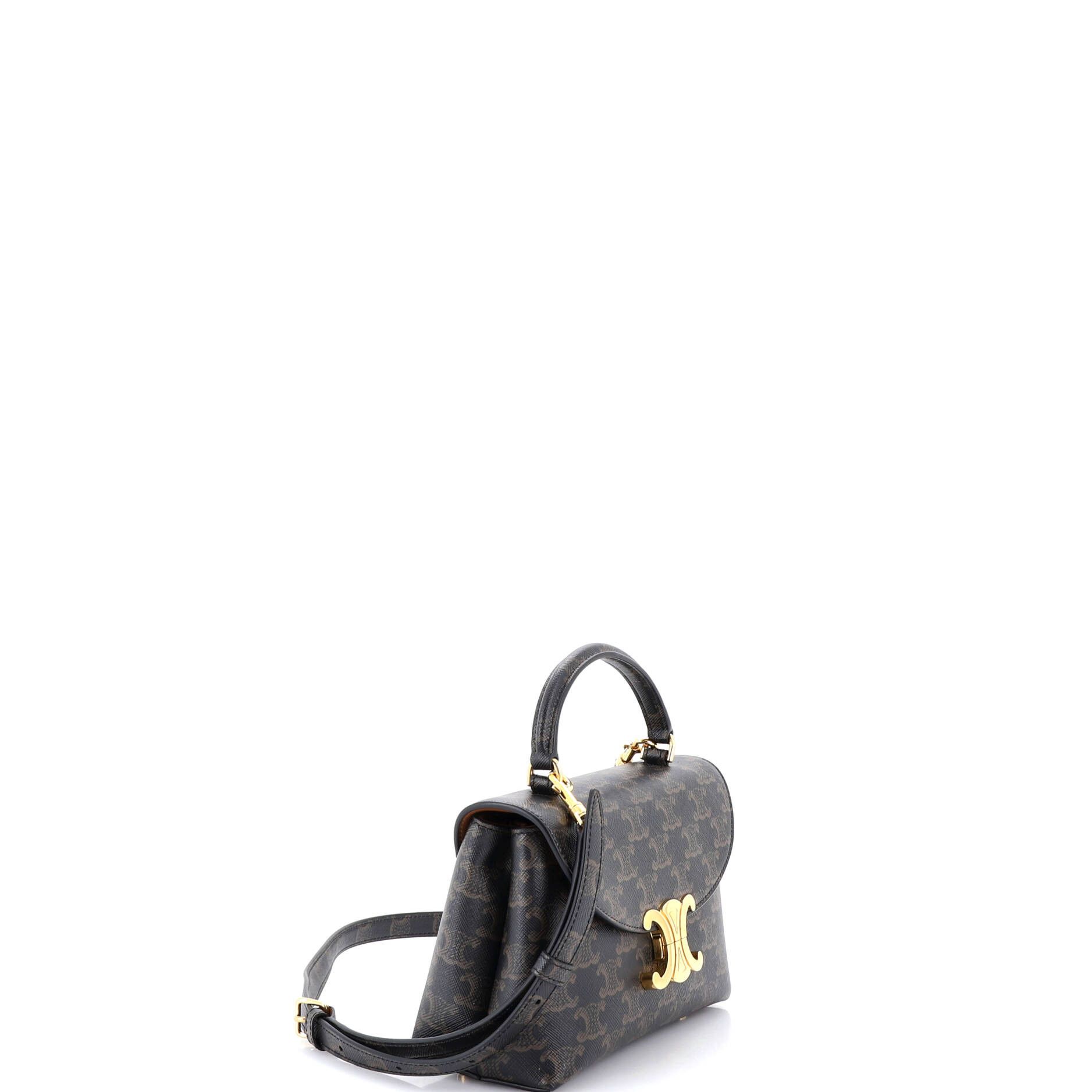 Celine Nino Top Handle Bag Triomphe Coated Canvas Teen Size ONE SIZE - 1 Thumbnail