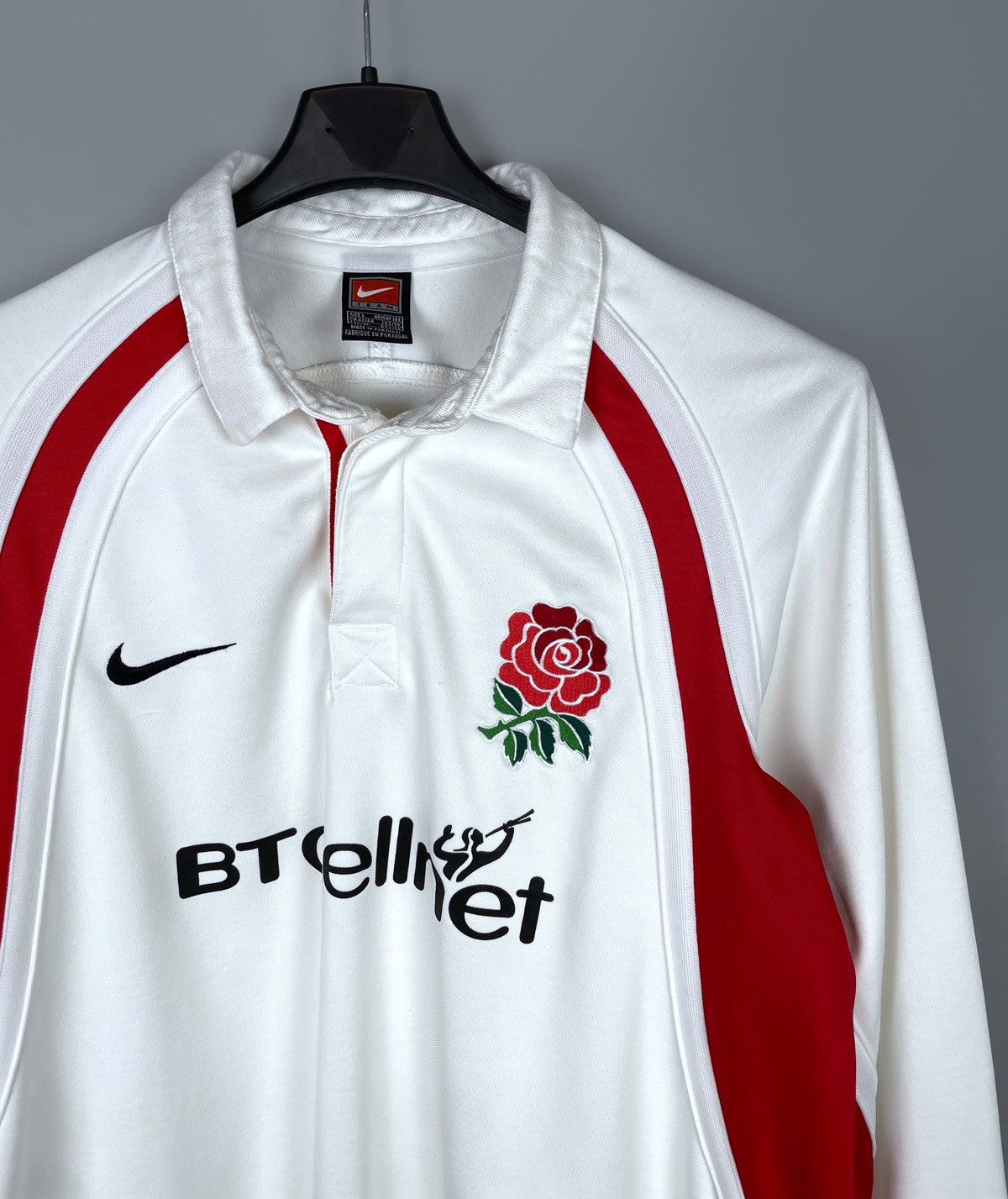 Vintage Vintage NIKE Team BT cellnet England Rugby Jersey Shirt Sz L Size US L / EU 52-54 / 3 - 2 Thumbnail