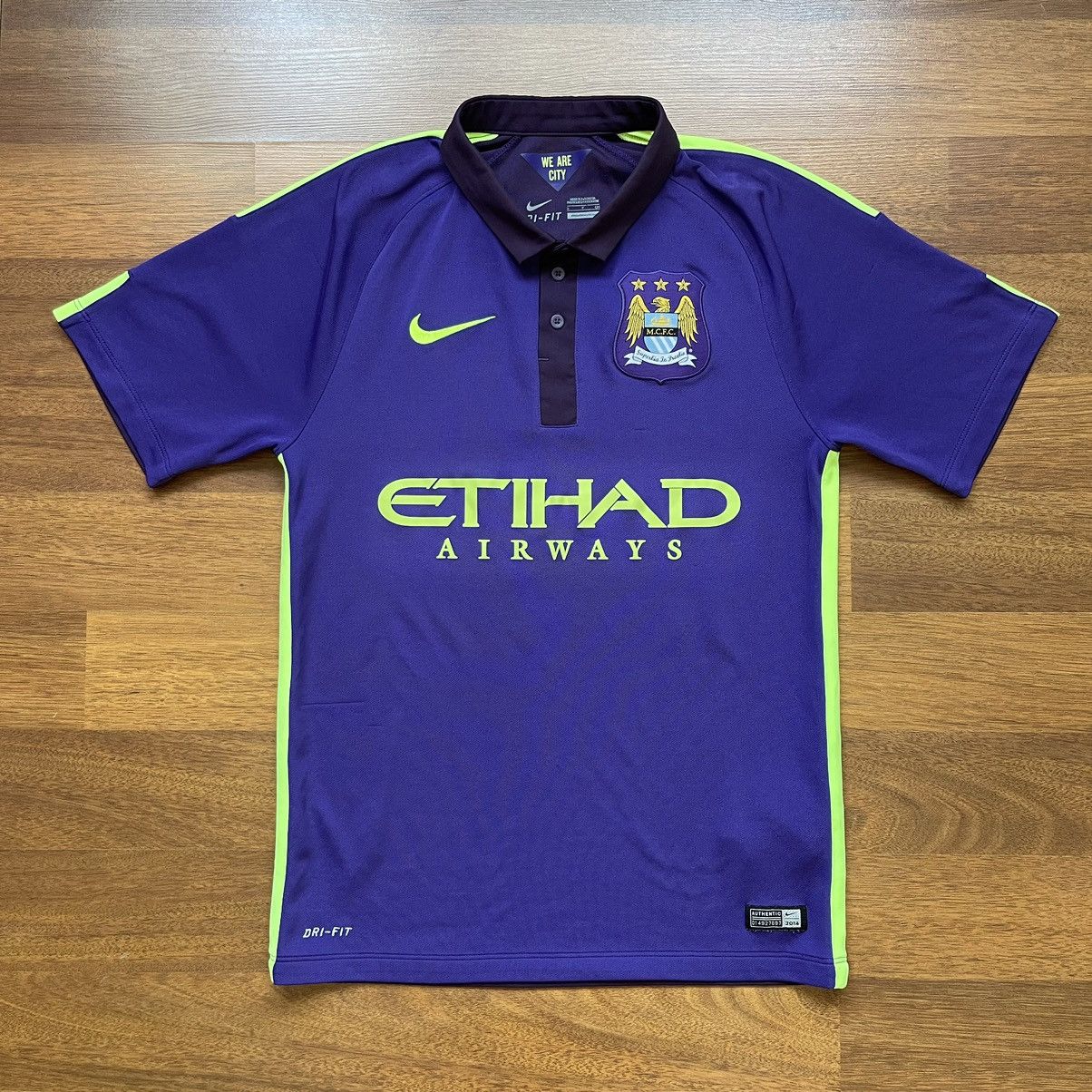 Nike × Vintage MANCHESTER CITY NIKE 2014/2015 SOCCER 3RD JERSEY #16 AGUERO Size US S / EU 44-46 / 1 - 2 Thumbnail