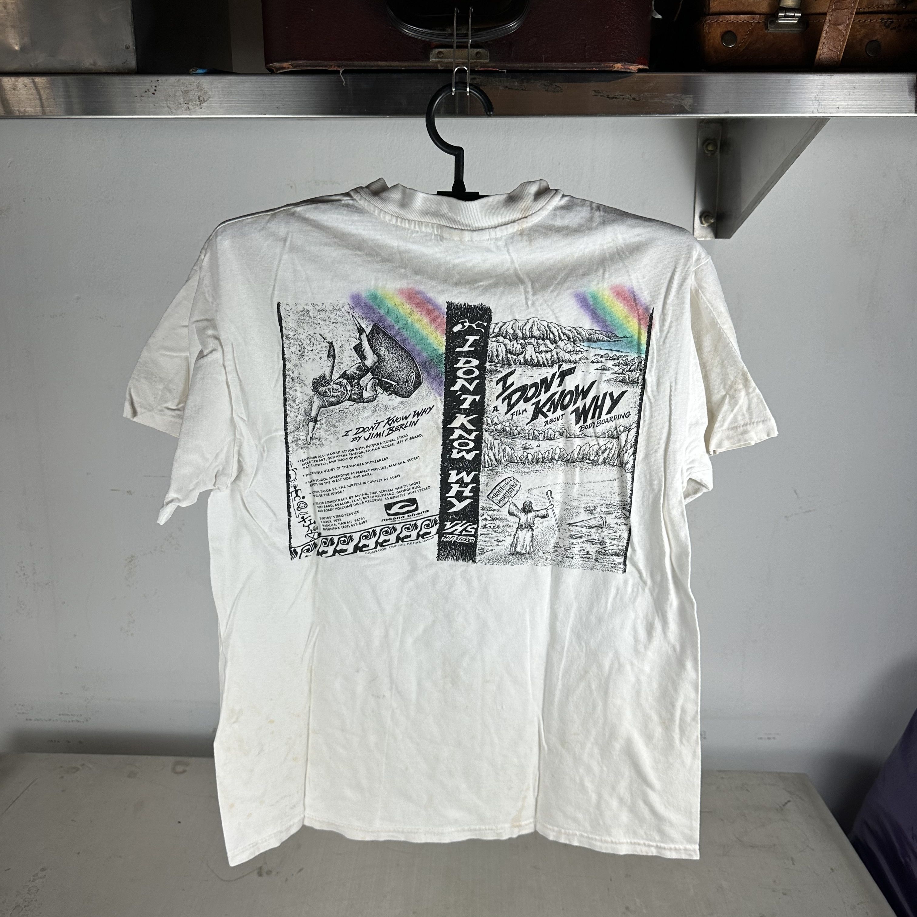 Vintage 90s I Don't Know Why Bodyboarding Film Artwork T-shirt Size US M / EU 48-50 / 2 - 1 Thumbnail