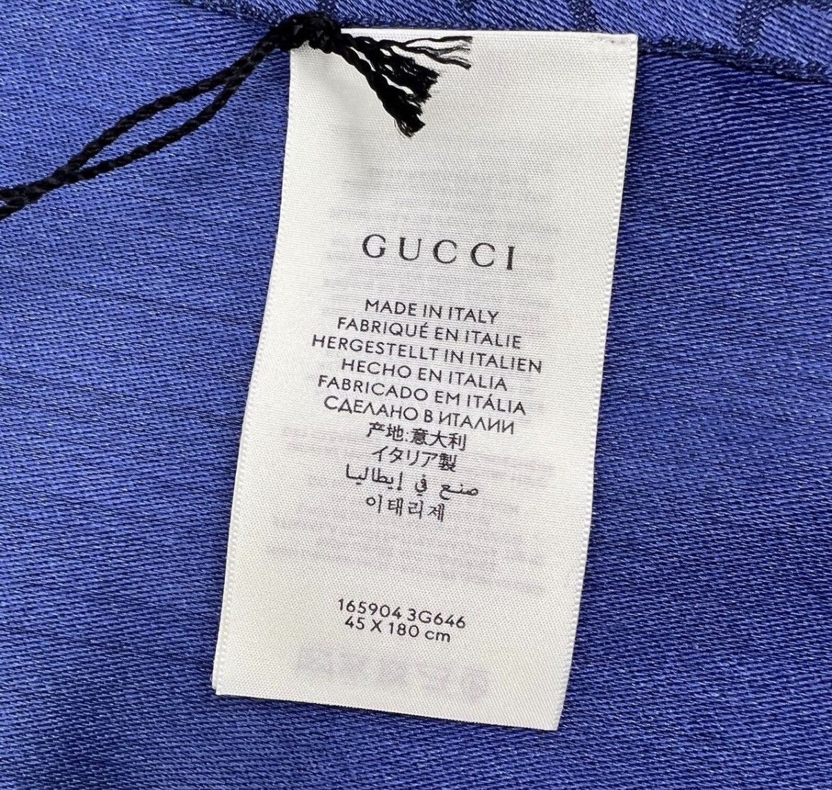 Gucci Gucci Double G Jacquard All-Over Print Scarf K12 Size ONE SIZE - 7 Thumbnail