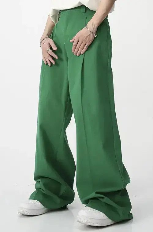 Japanese Brand Trendy Color Straight Wide Leg Casual Pant Size US 29 - 2 Thumbnail
