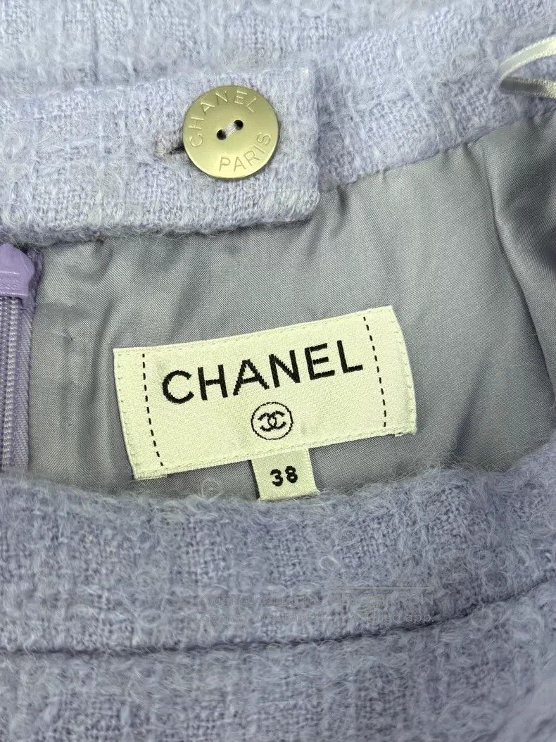 Chanel Chanel Purple silk stitching skirt Size 25" / US 0 / IT 36 - 4 Thumbnail